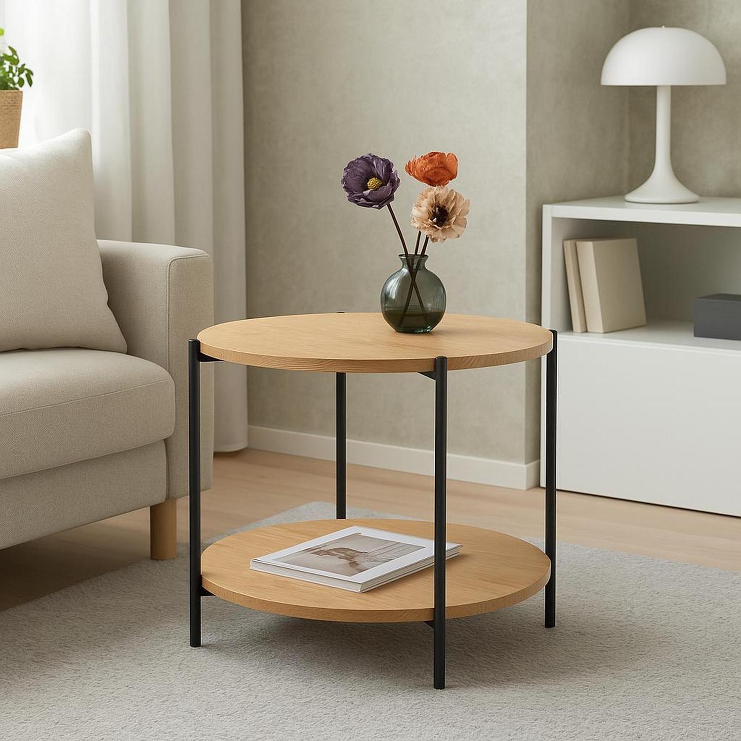 Mesa Lateral de Diseño Moderno en MDF y Metal DAY-3