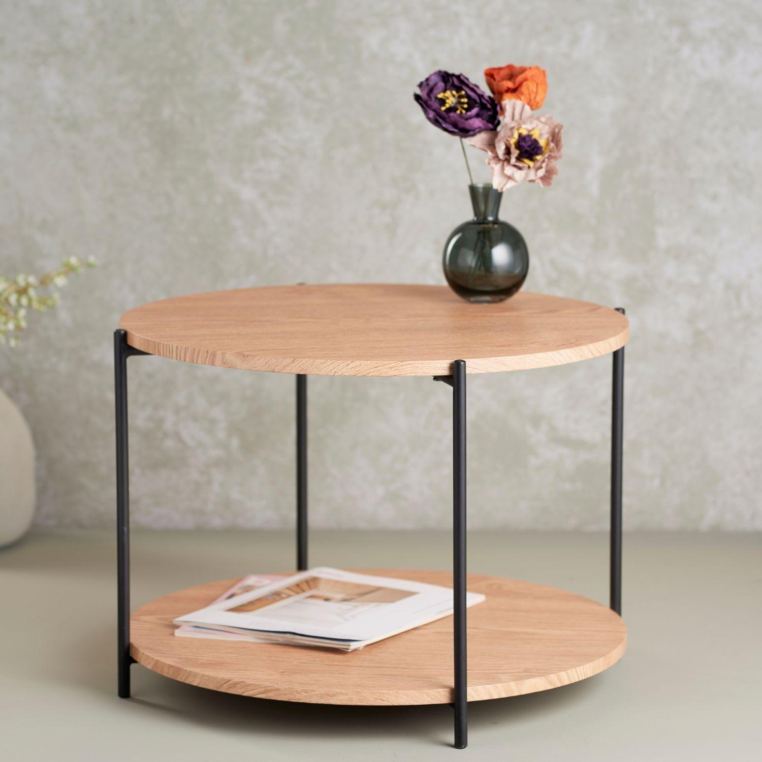 Mesa Lateral de Diseño Moderno en MDF y Metal DAY-6