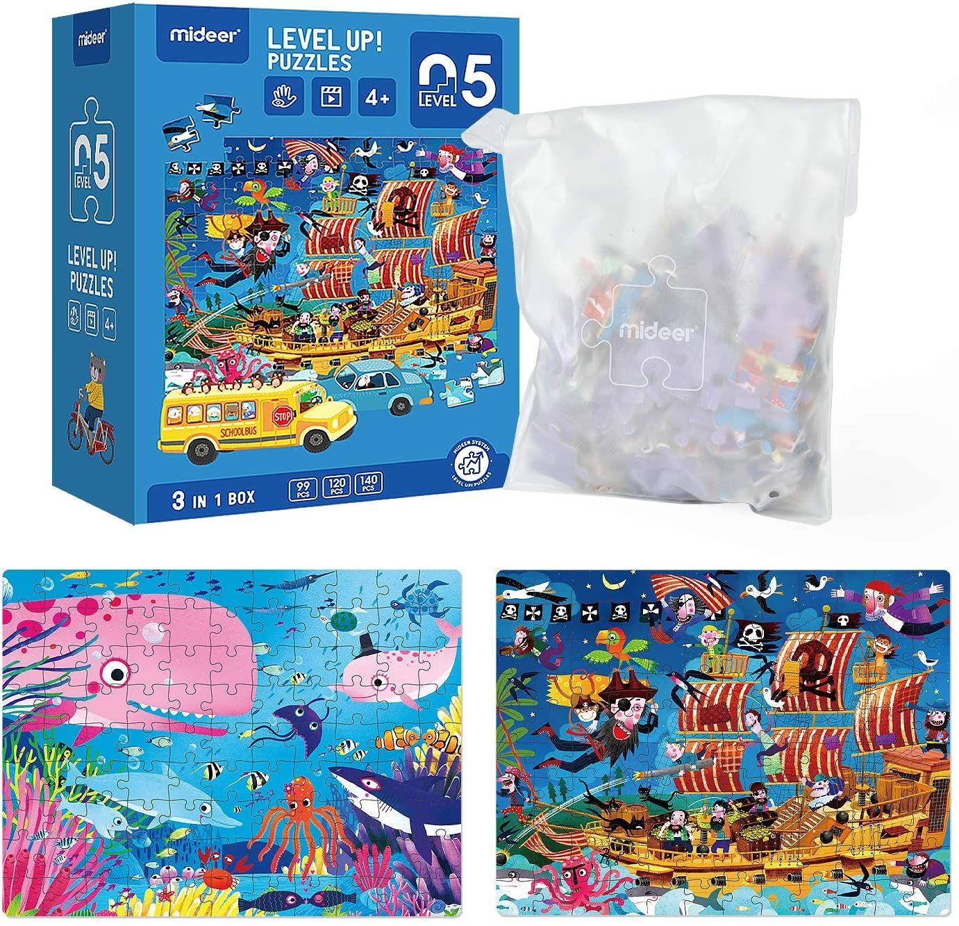 Level Up Puzzles Nivel 5 Tour De Aventuras, 3 Puzzles MiDeer-1