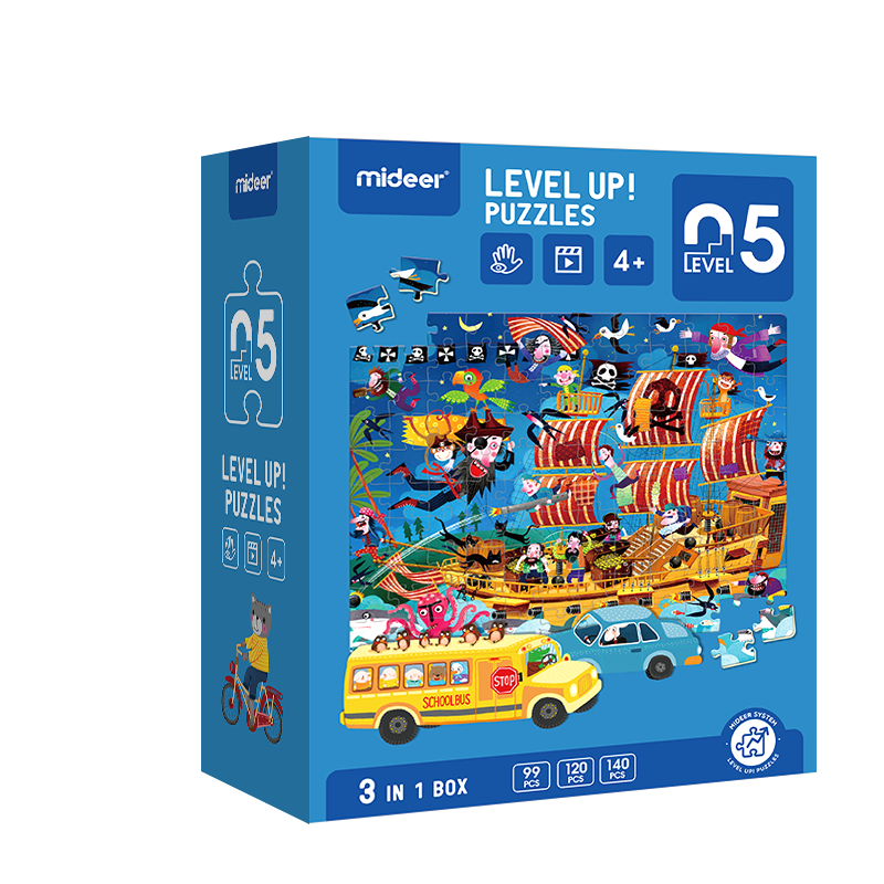 Level Up Puzzles Nivel 5 Tour De Aventuras, 3 Puzzles MiDeer-3