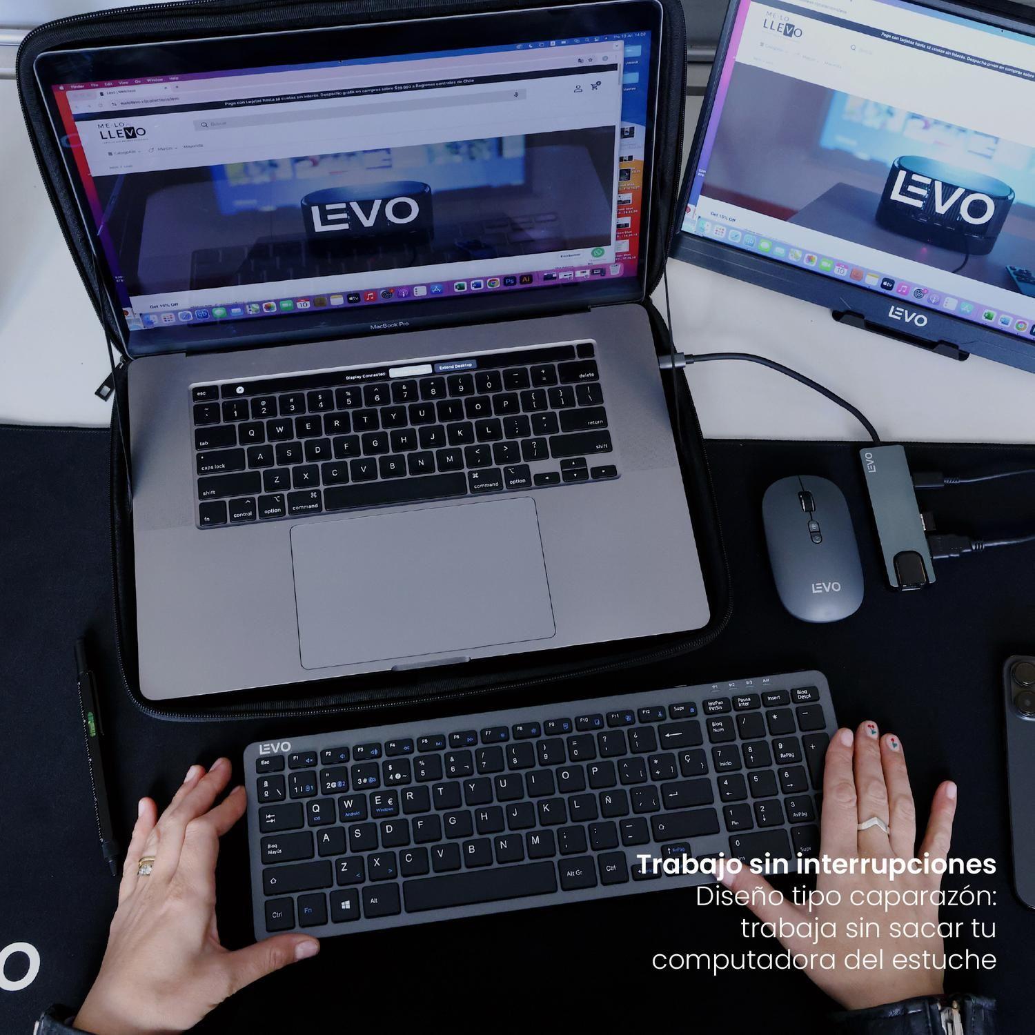 Funda HardShell para Notebook 15-16" Negro Levo-4