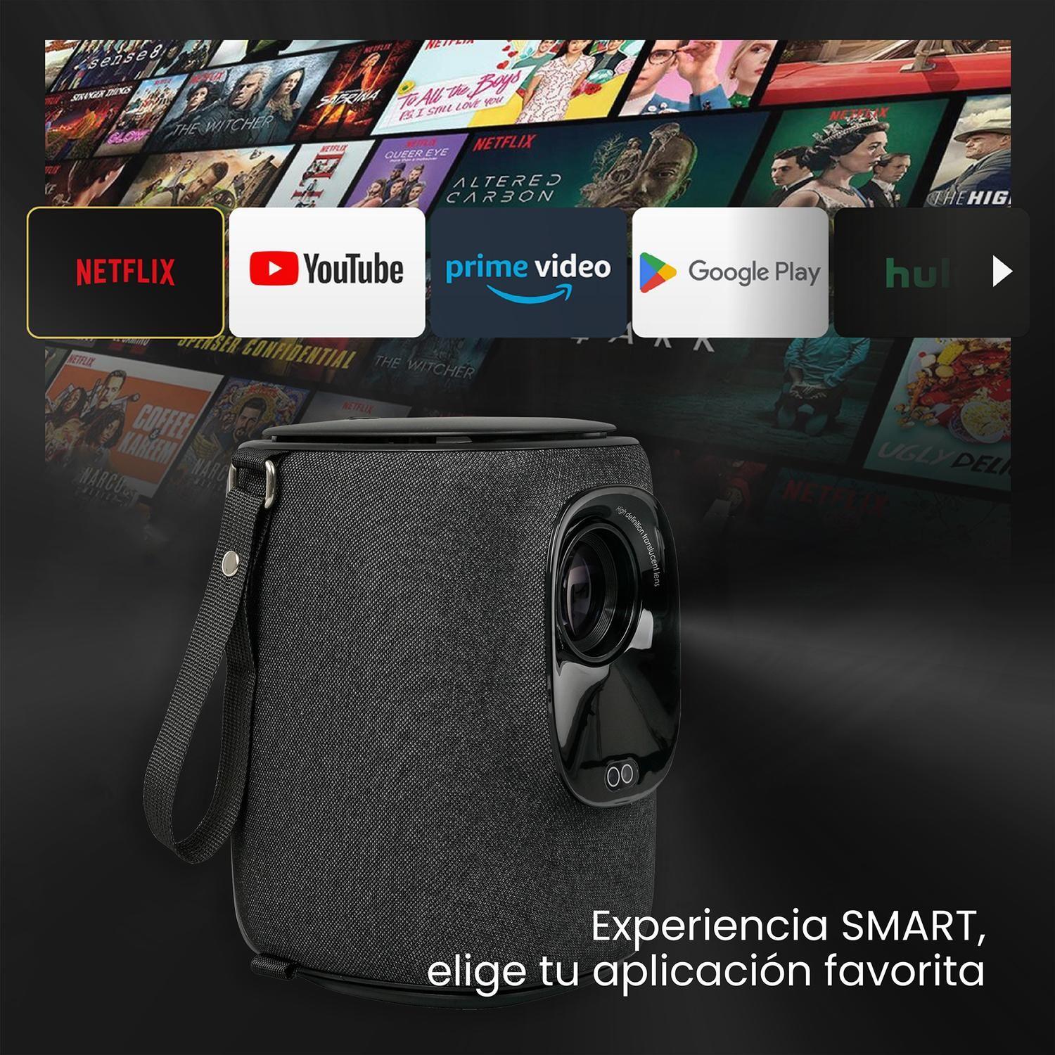 Proyector Portatil Nova 9000lm + Telón Elevacion 100" LEVO-2