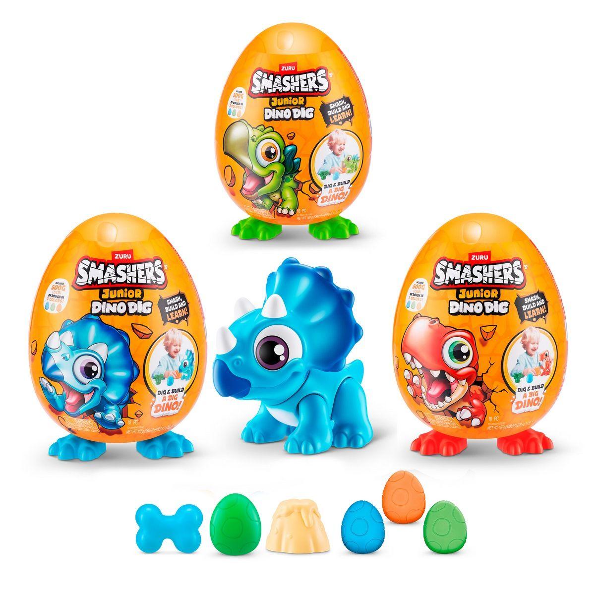 Huevo Dinosaurio Para Excavar Smashers Junior De Zuru-0