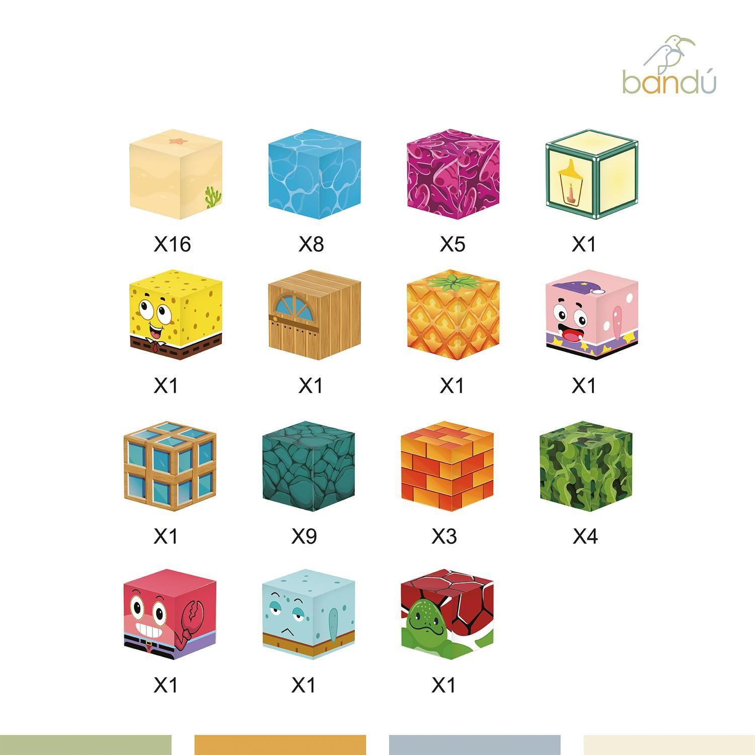 Juego Bloques Magnéticos 54pcs MineBlocks Bob Marino Bandú-4