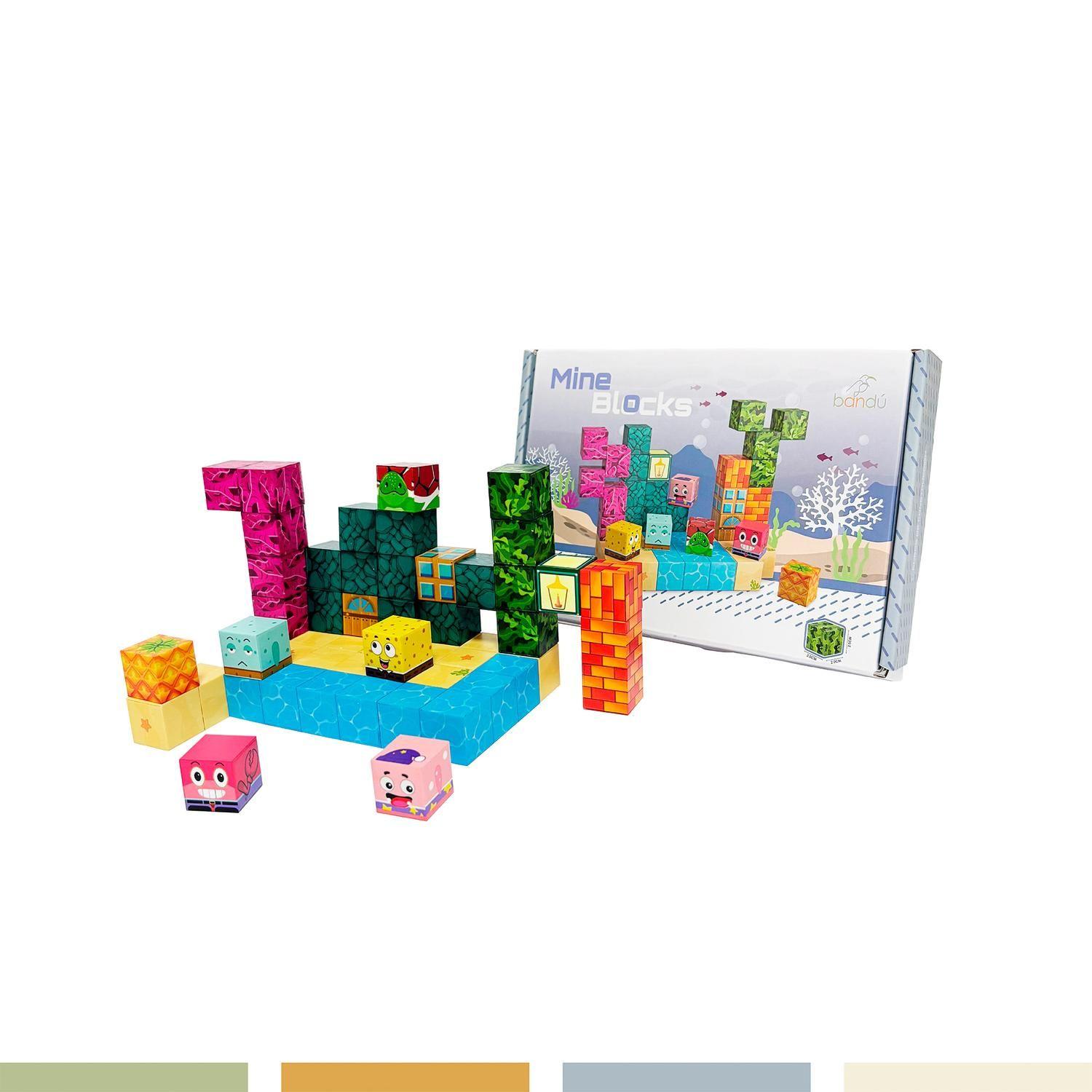 Juego Bloques Magnéticos 54pcs MineBlocks Bob Marino Bandú-6