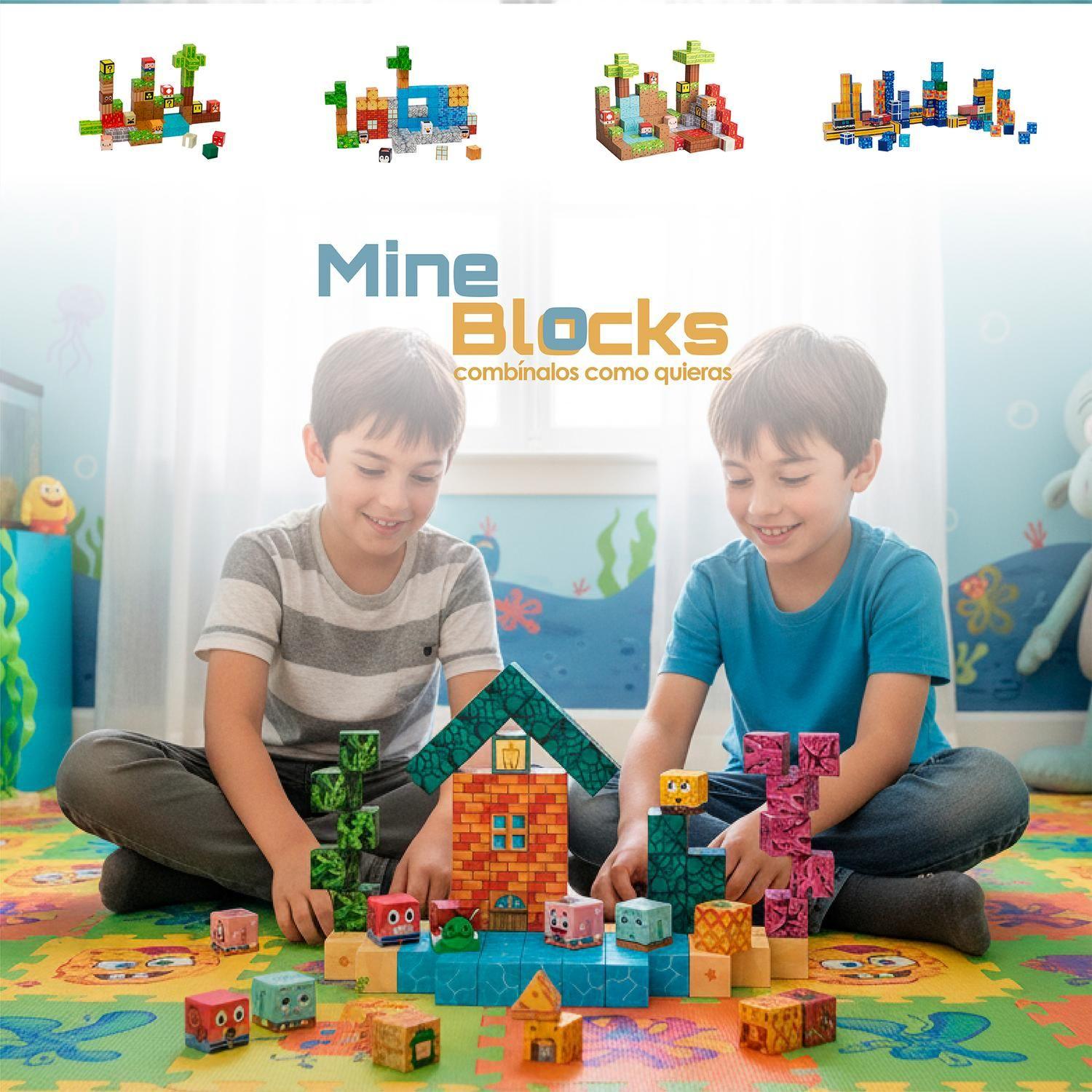 Juego Bloques Magnéticos 54pcs MineBlocks Bob Marino Bandú-7