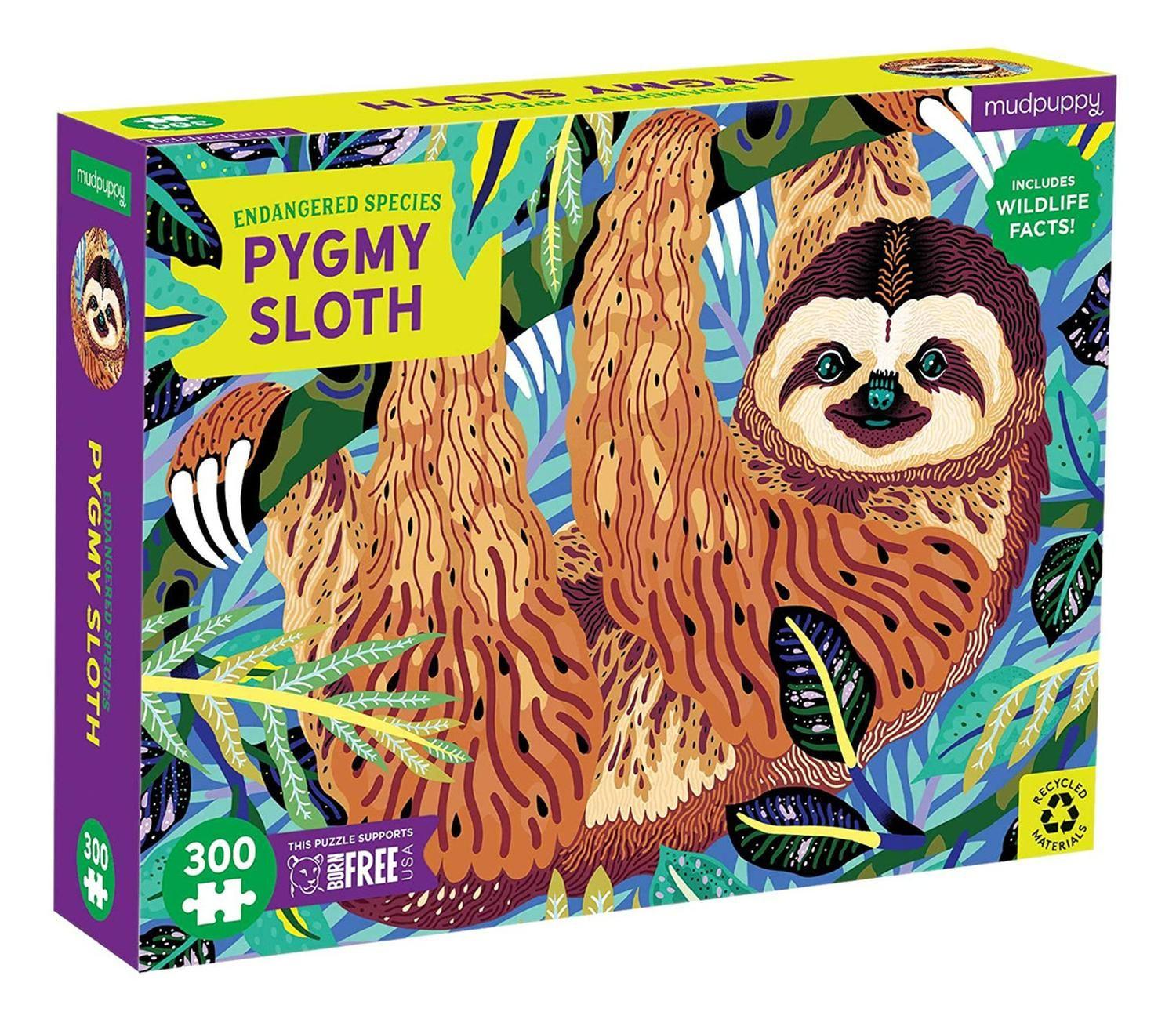 Puzzle 300Pcs Perezoso Pigmeo Peligro De Extinción Mudpuppy-2