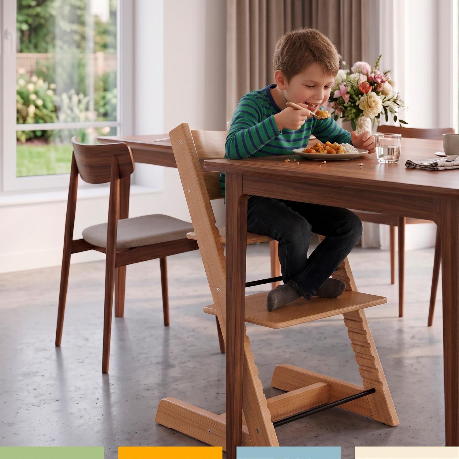 Silla de Comer Evolutiva de Madera Regulable Bebé Bandú-5