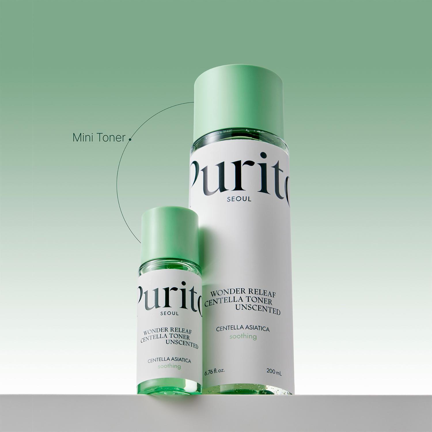 Mini Kit Viaje Centella 60ml Purito Wonder Releaf Sin Perfume-5
