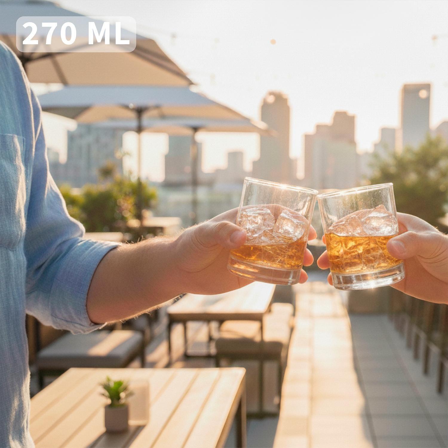 Pack 6 Vasos Whisky Kentucky + Cubeta Hielos Redondos-2