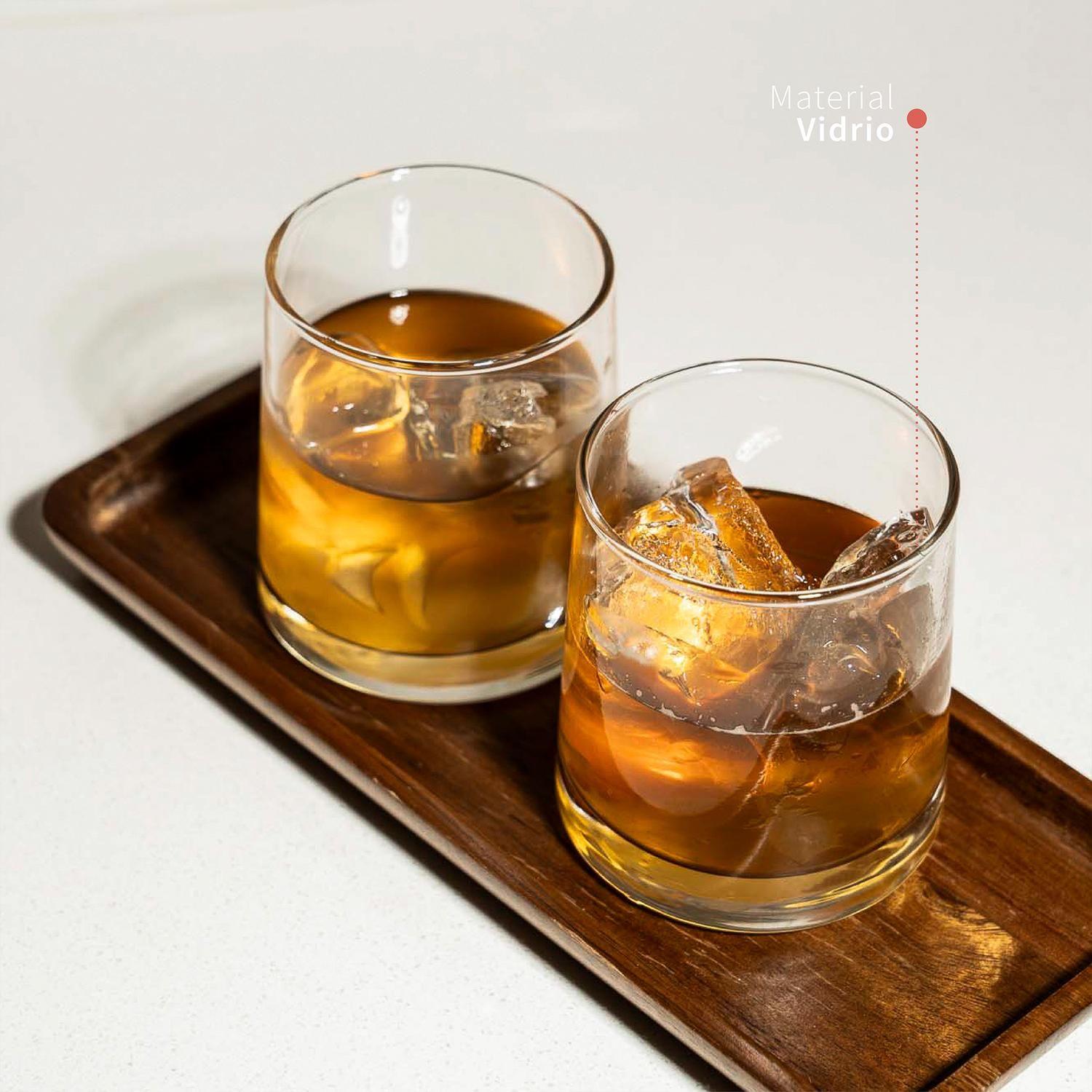 Pack 6 Vasos Whisky Kentucky + Cubeta Hielos Redondos-3