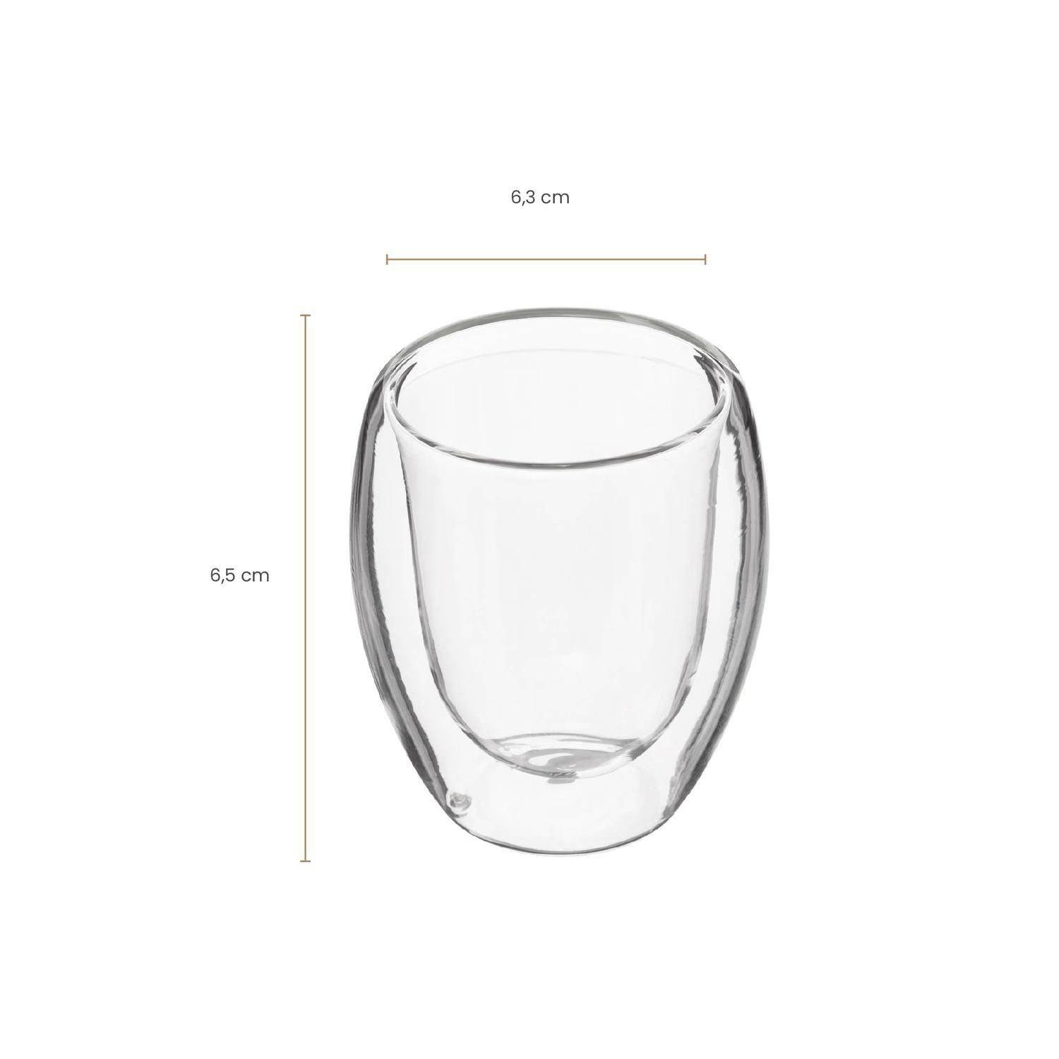 Set De 2 Tazas De Cafe Vidrio Doble Pared 80 cc-4