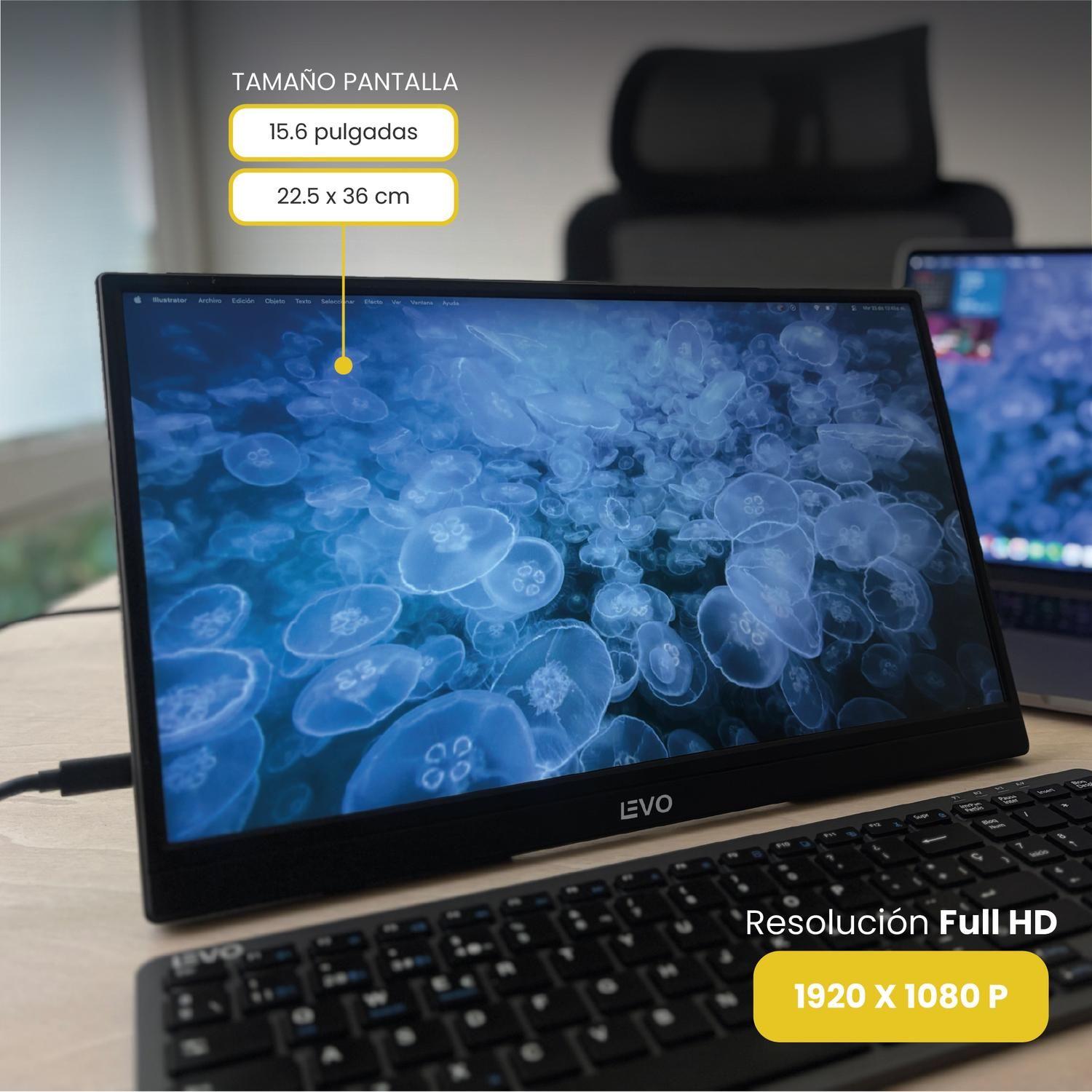 Pantalla Monitor Portátil 15.6 LED Full HD NexView LEVO-6