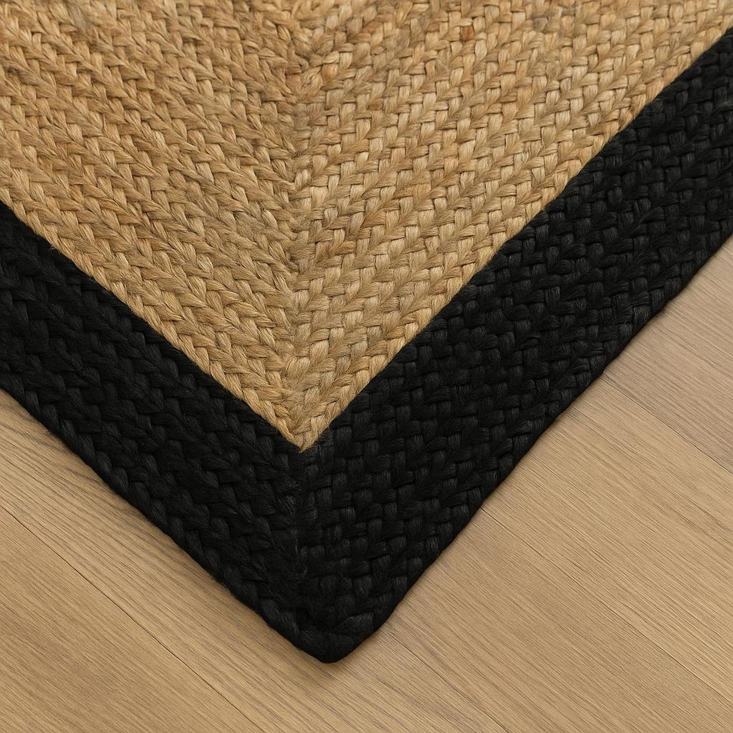 Alfombra de Yute con Borde Negro 120x170 cm Atmosphera-2