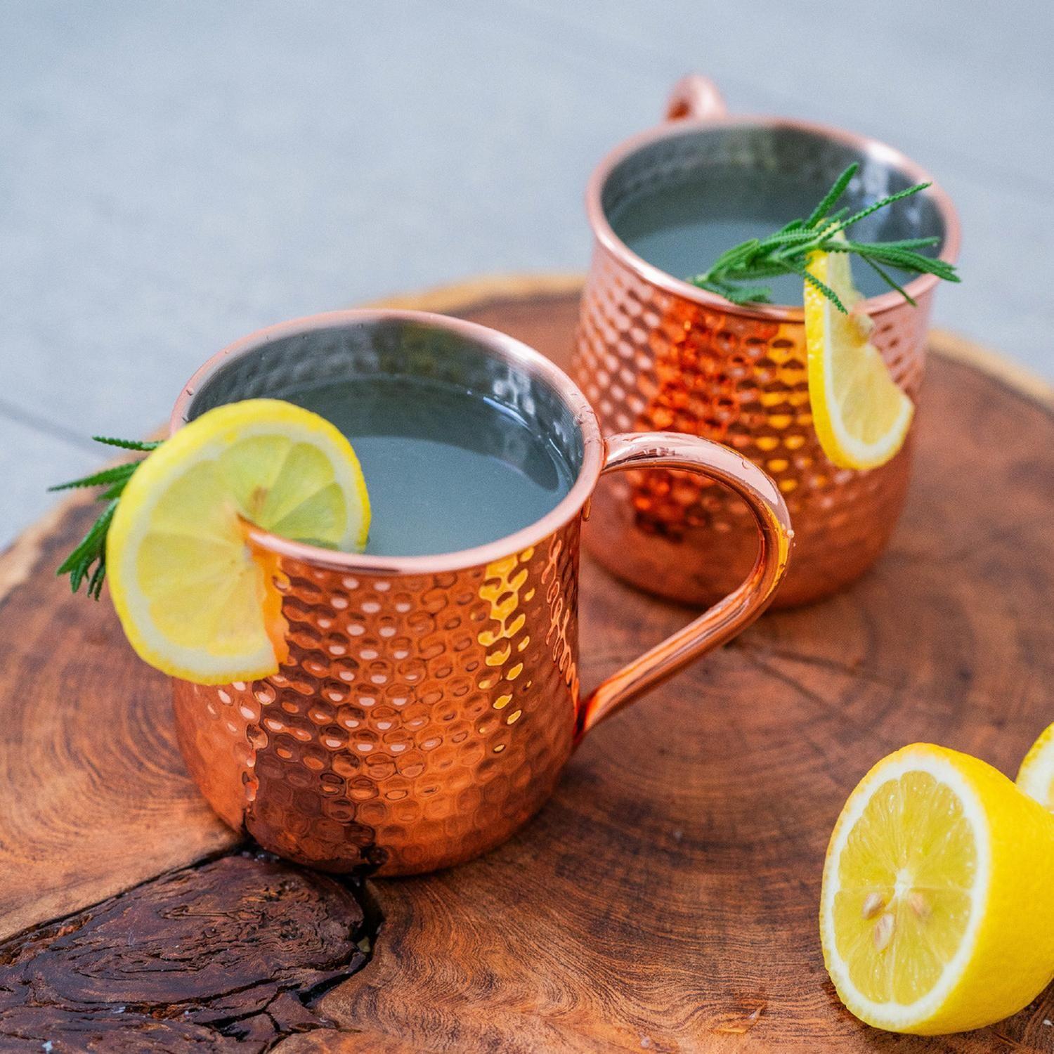 Set 4 Vasos Moscow Mule Mojito Mug Cobre + Bombillas Simplit-6