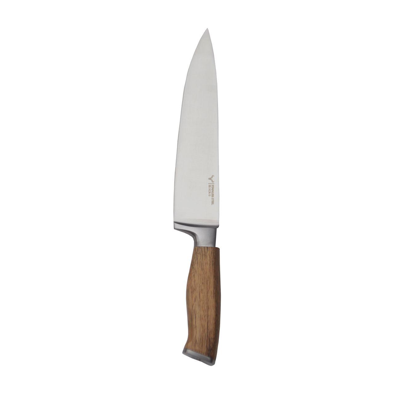Cuchillo Acero Inoxidable Con Mango Madera Acacia Brando-0