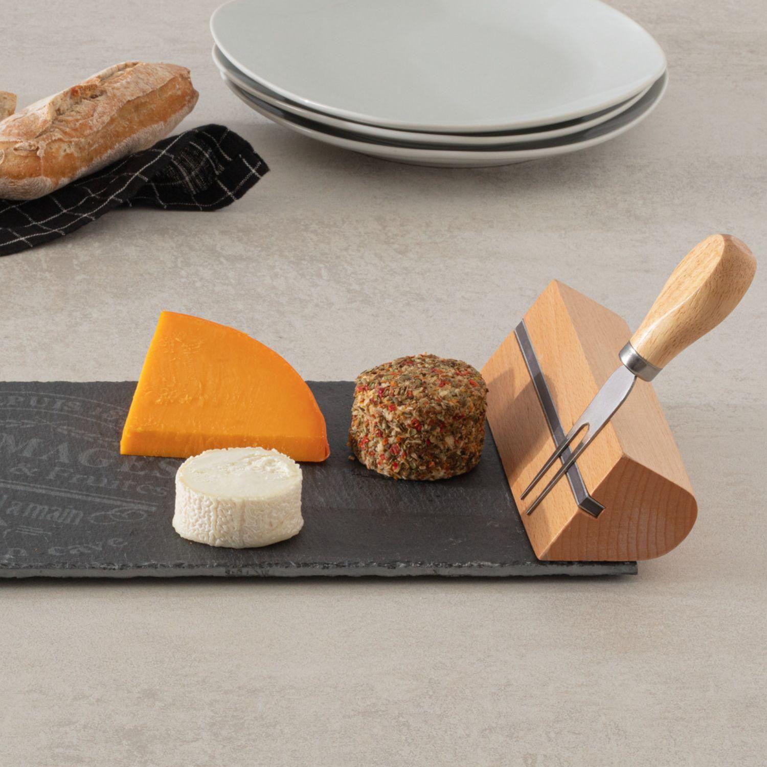 Set de Tabla de Quesos Pizarra y Cuchillos Secret de Gourmet-3