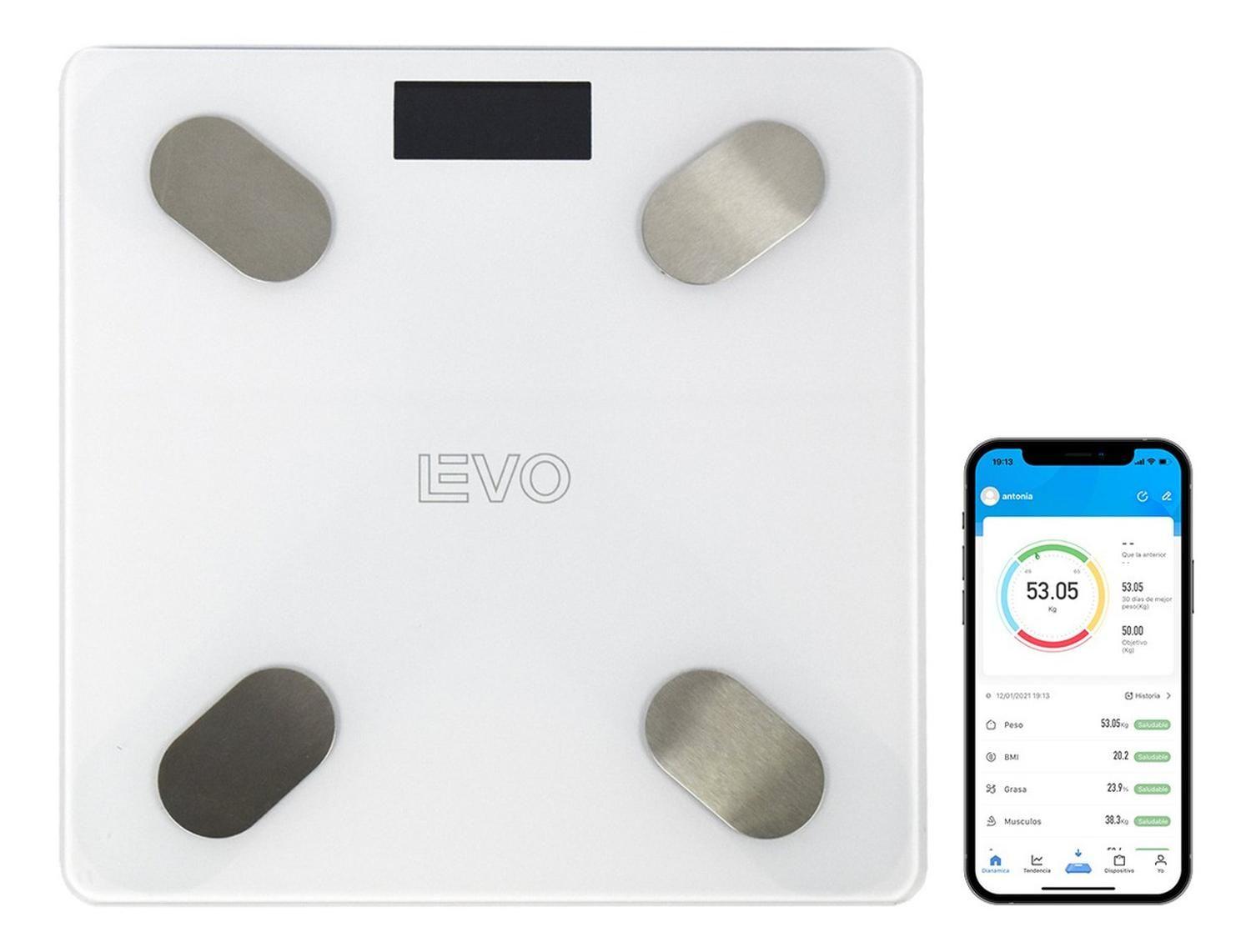 Pesa Digital Balanza Baño Bluetooth Blanca Inteligente-2