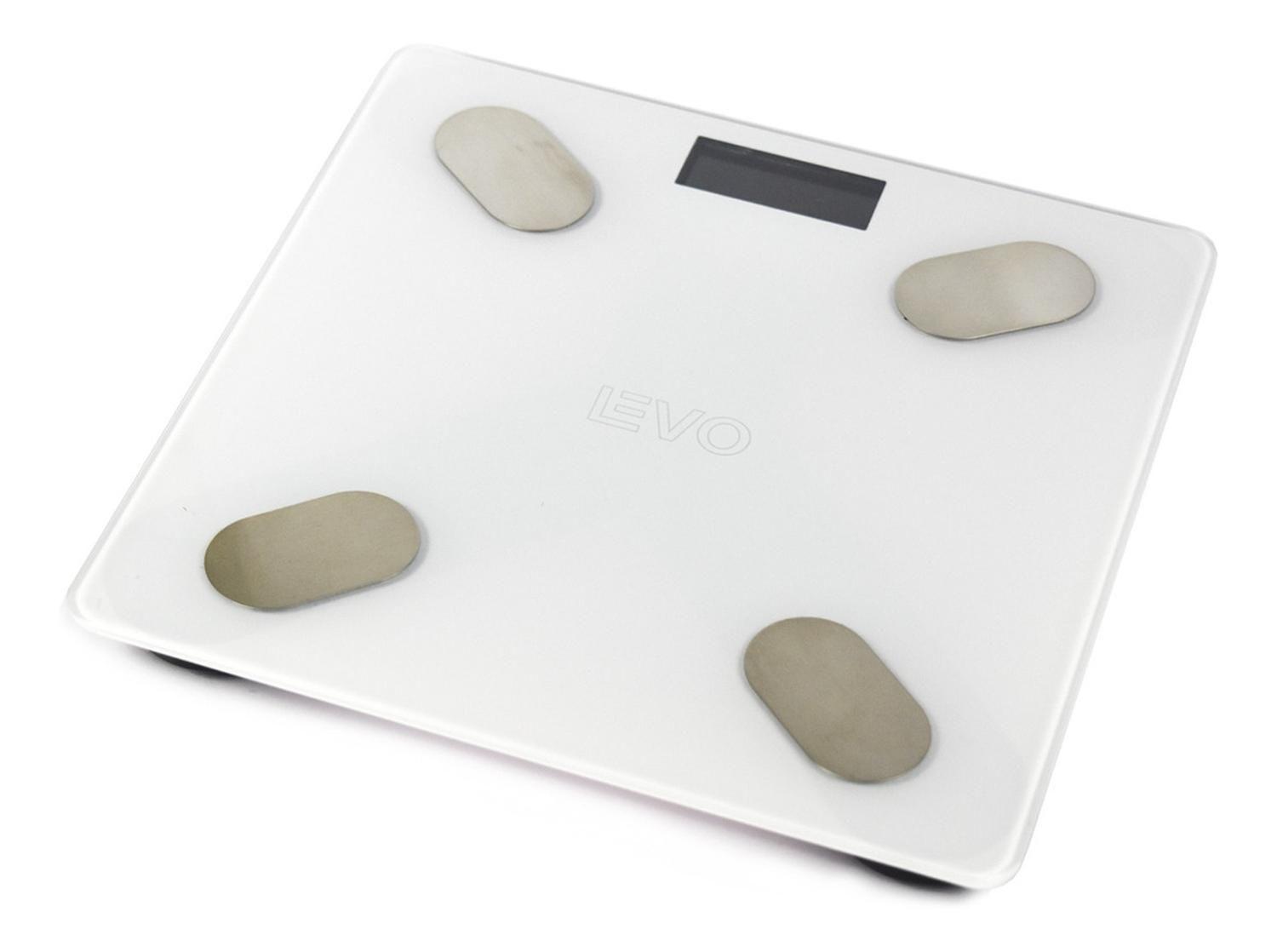 Pesa Digital Balanza Baño Bluetooth Blanca Inteligente LEVO-4
