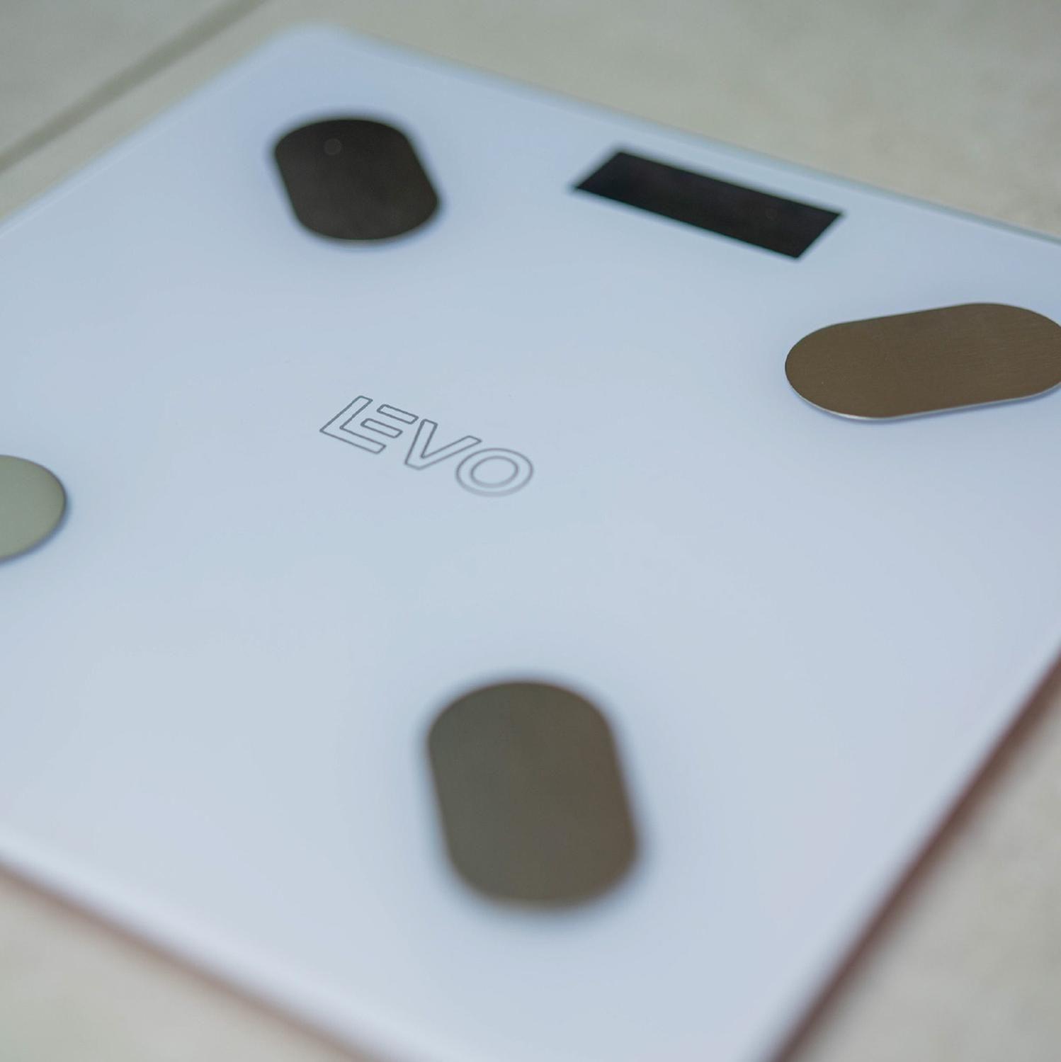 Pesa Digital Balanza Baño Bluetooth Blanca Inteligente LEVO-5