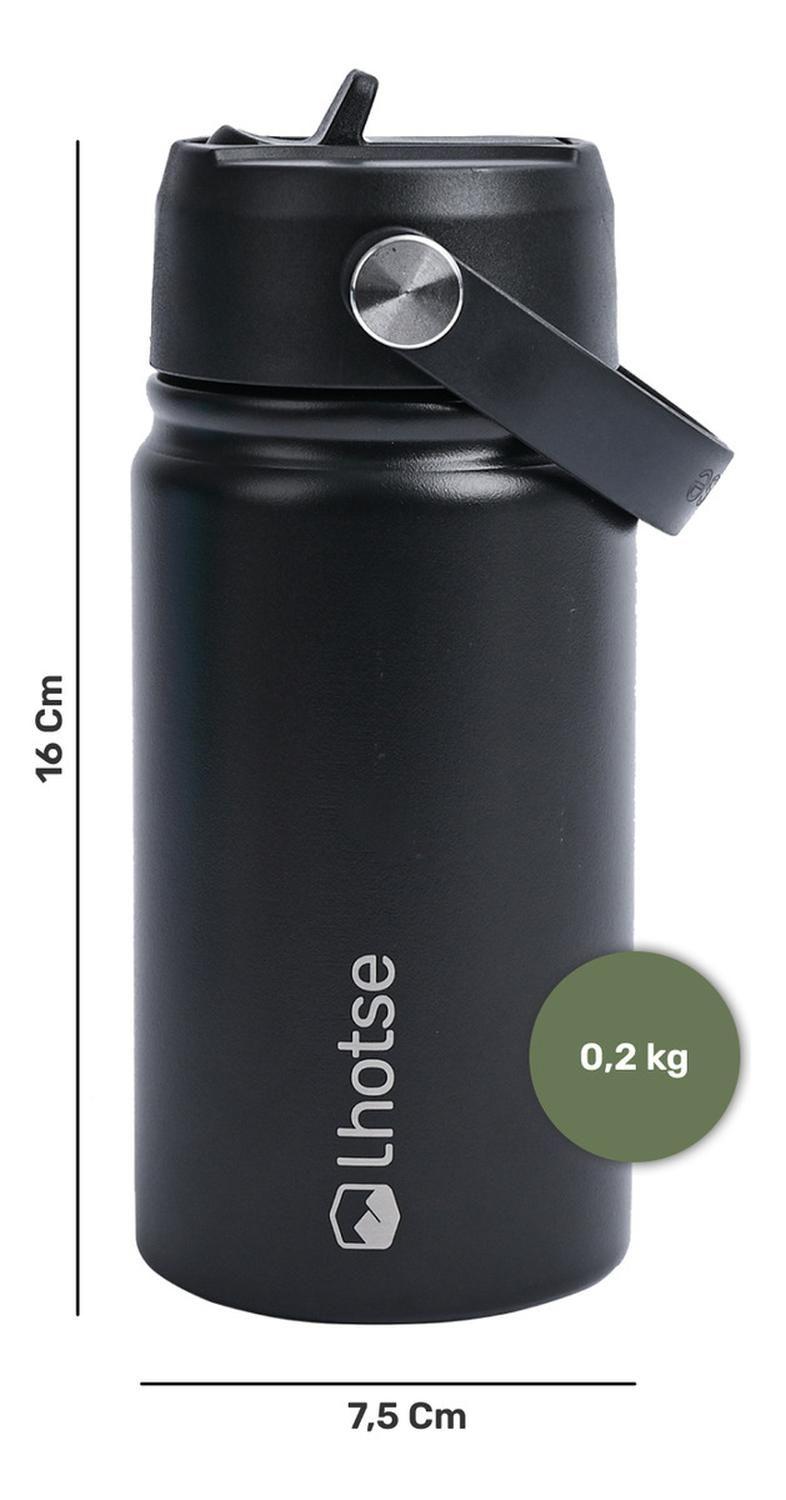 Botella Térmica Niño Hydro 360ml Negro + 2 Tapas Lhotse-4