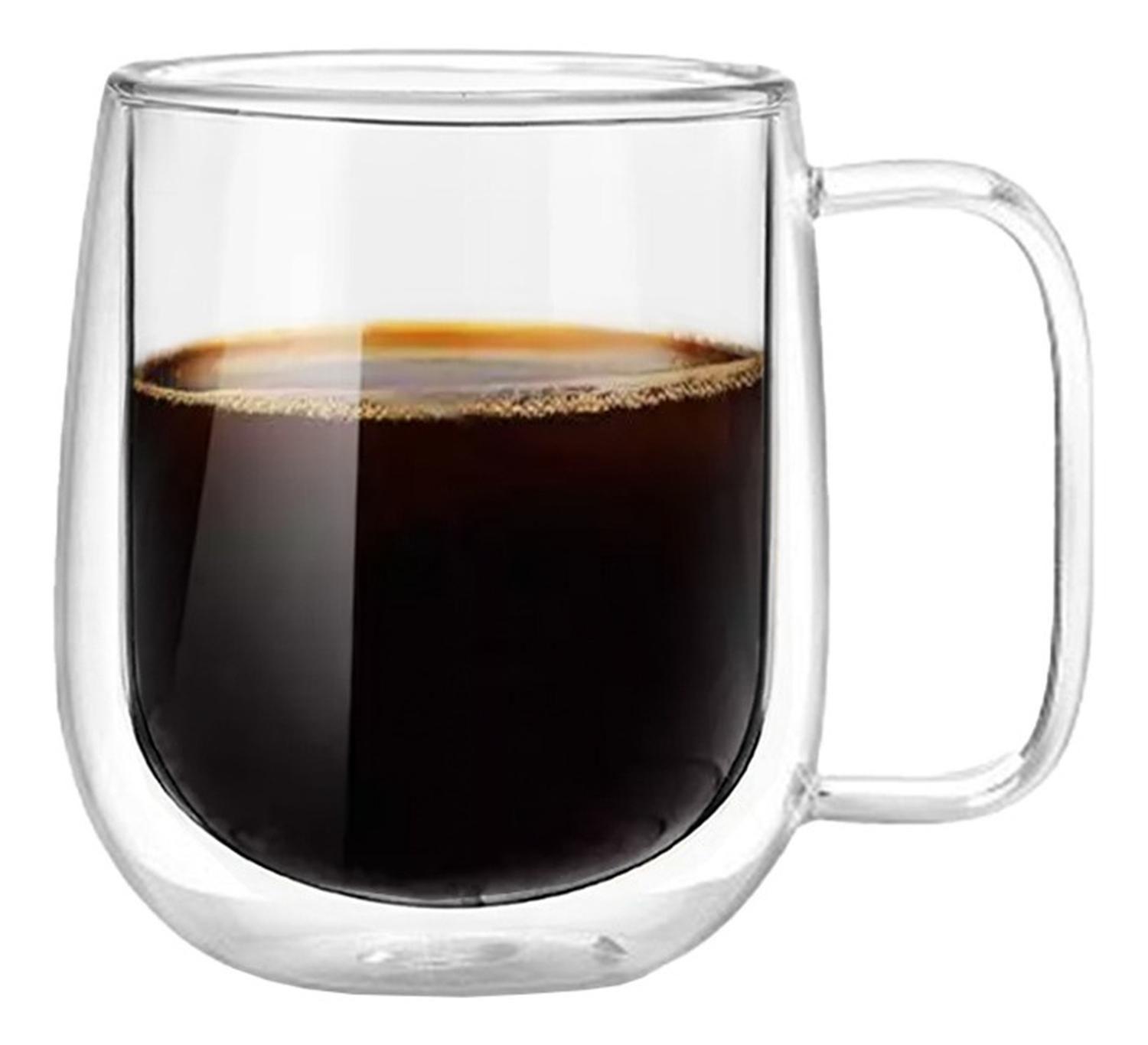Set 4 Tazas Mug de Vidrio Doble Pared 300 ml Simplit-2