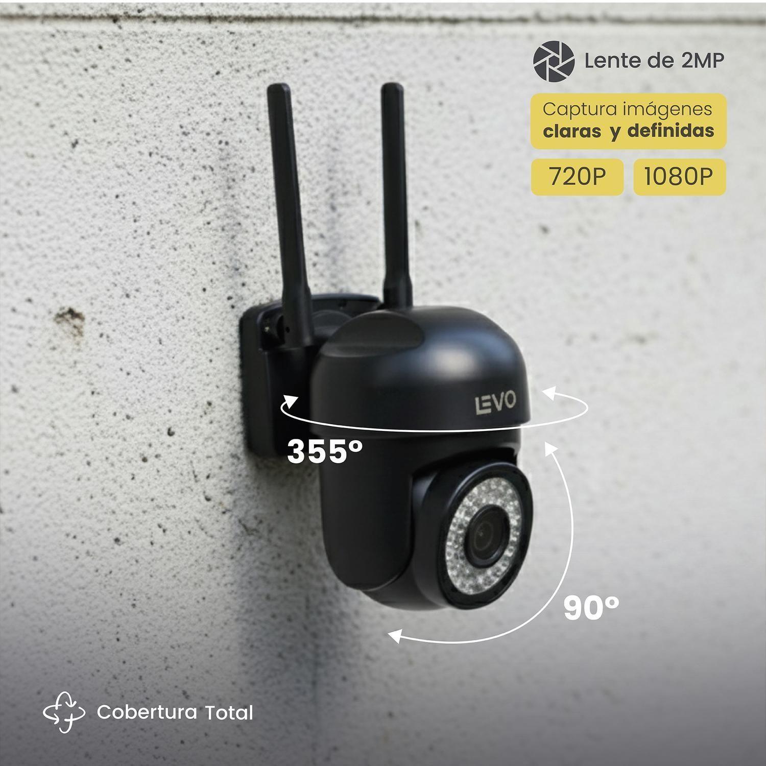 Pack 4x Cámara Seguridad Wifi 5G 2MP Guardpro X5 Negro LEVO-2