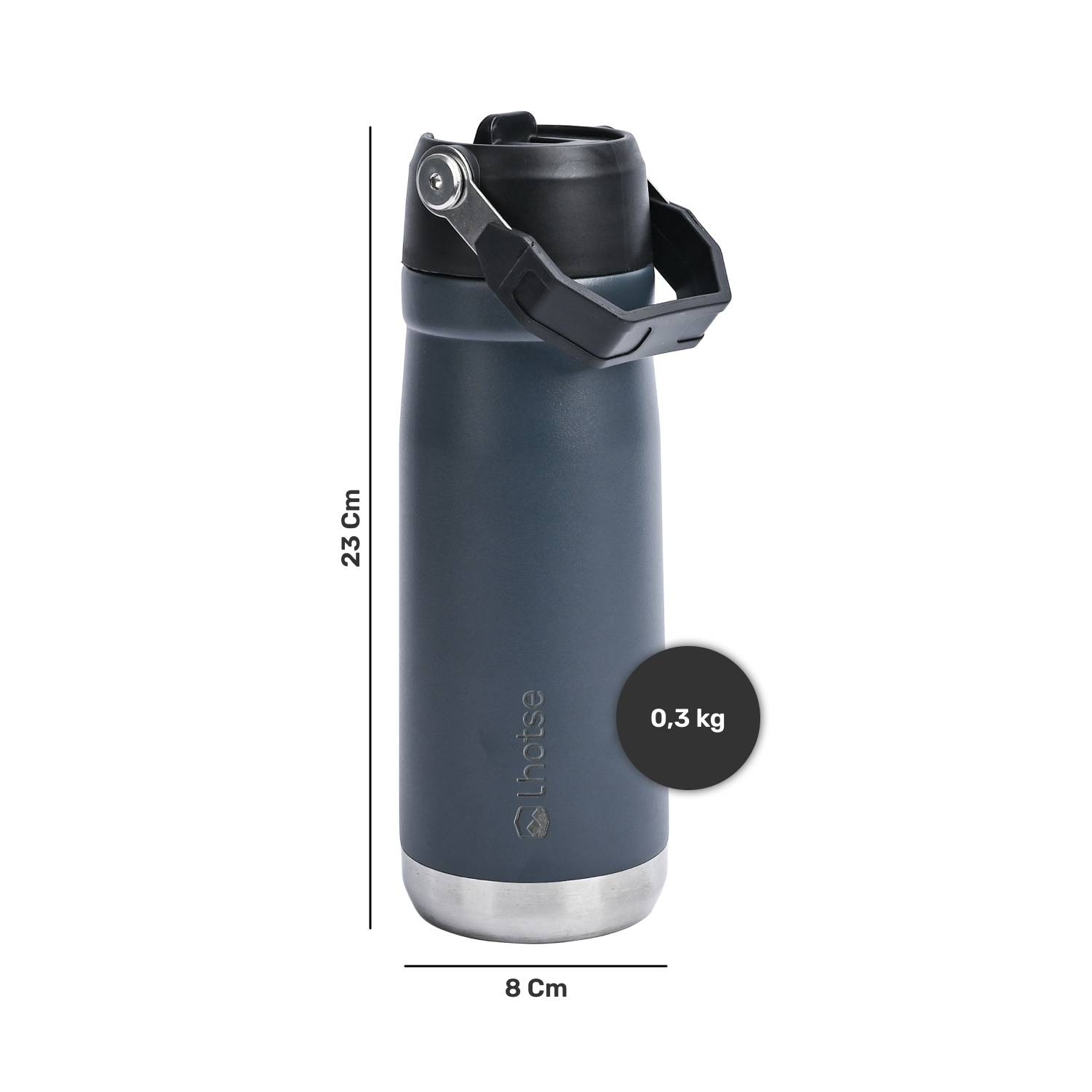 Botella Térmica Insulada Lhotse Adventure 650ml Black-4