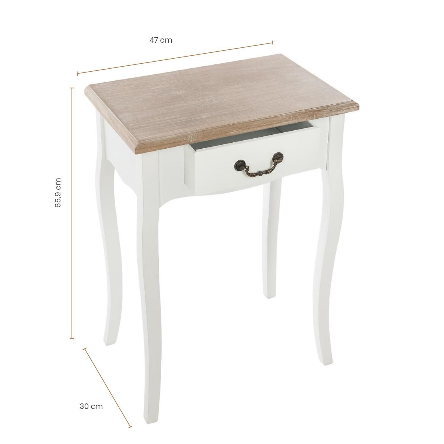 Velador Mesita de Noche Pino 47x30x65,9 cm Atmosphera-5