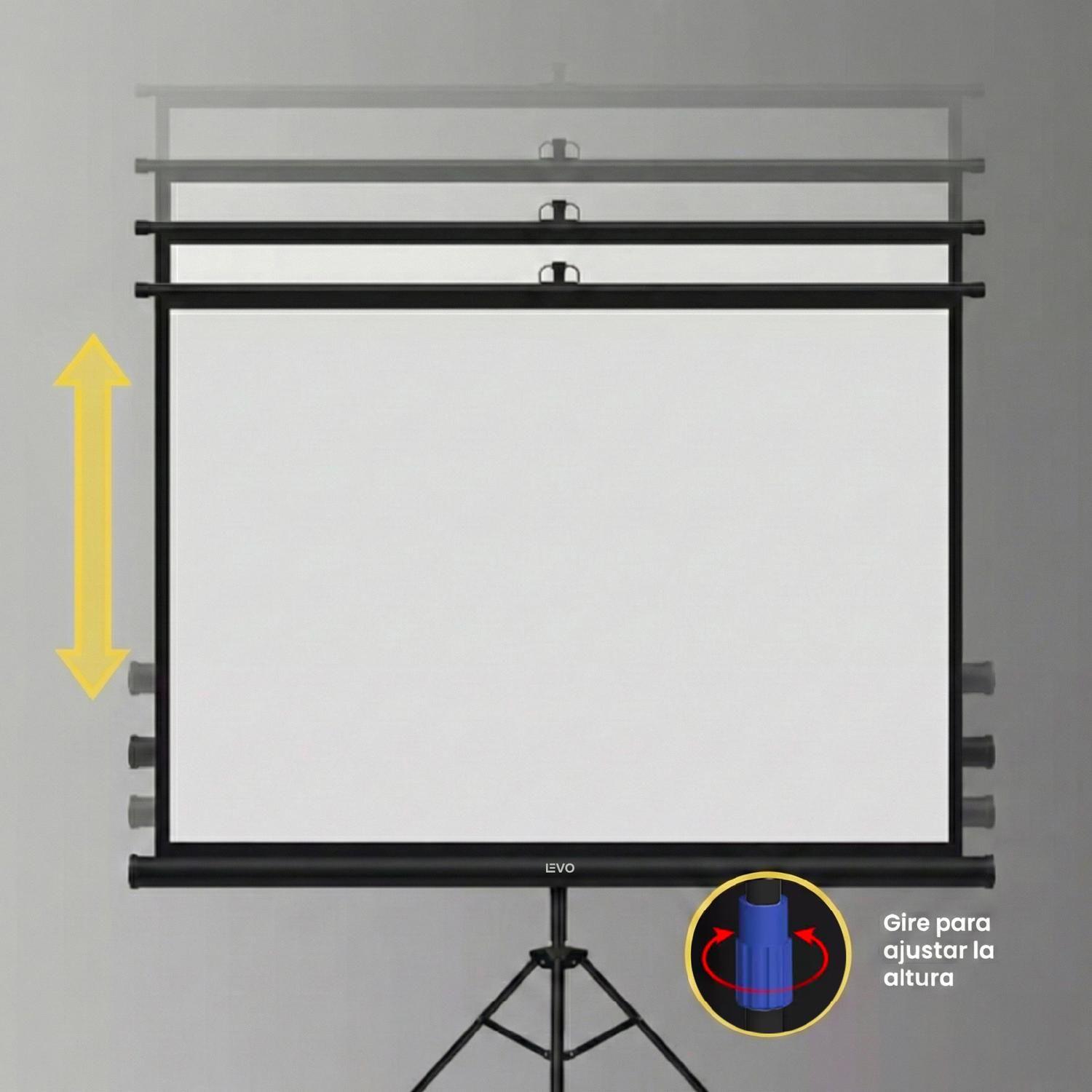 Telón Proyector 60 pulgadas 120 x 90 cm Negro LEVO-3