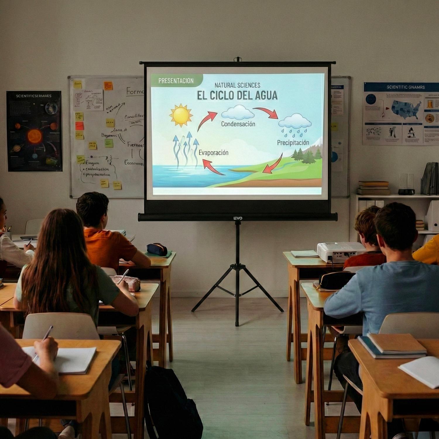 Telón Proyector 60 pulgadas 120 x 90 cm Negro LEVO-4