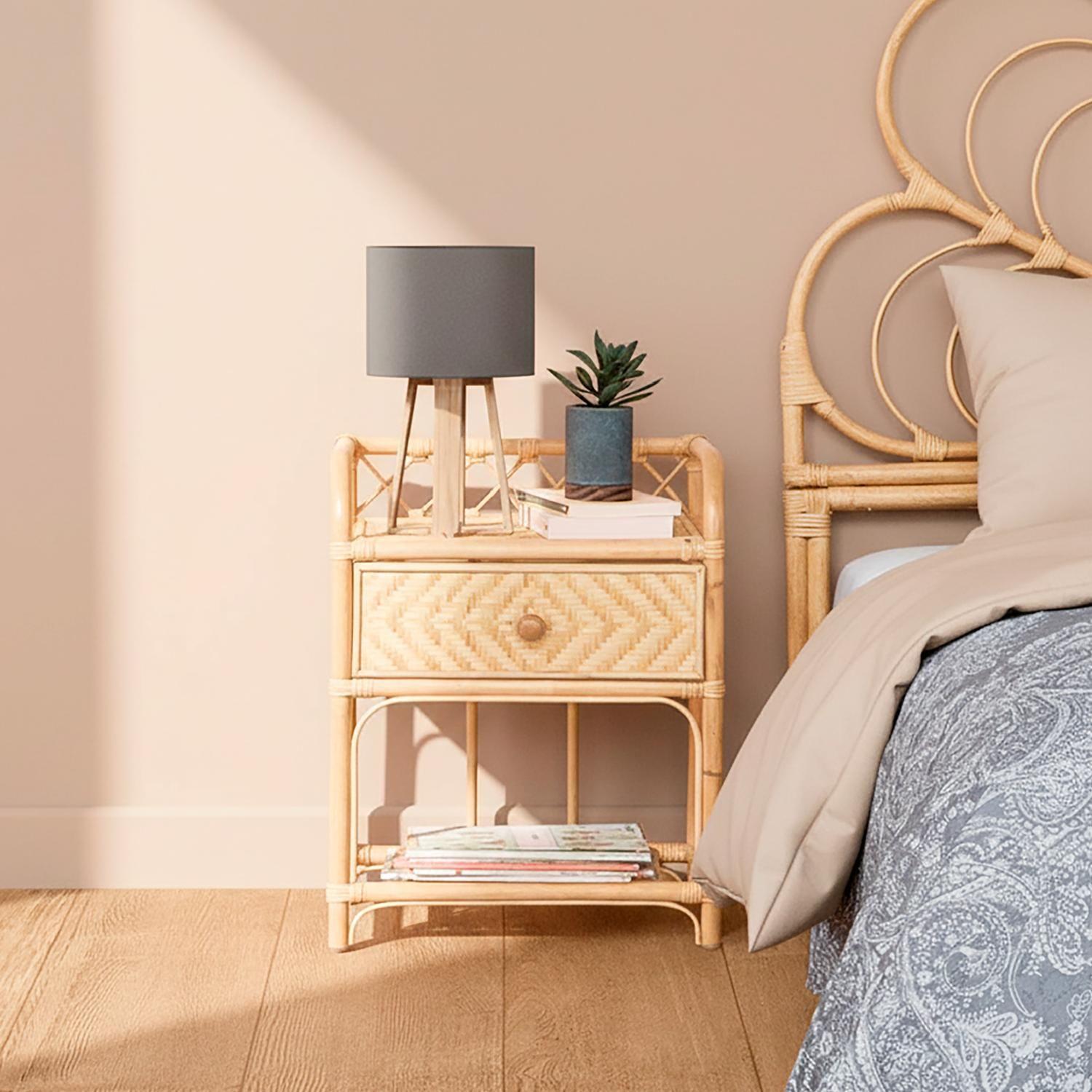 Set Respaldo 2 Plazas + Veladores Bambú Ratán Atmosphera-5