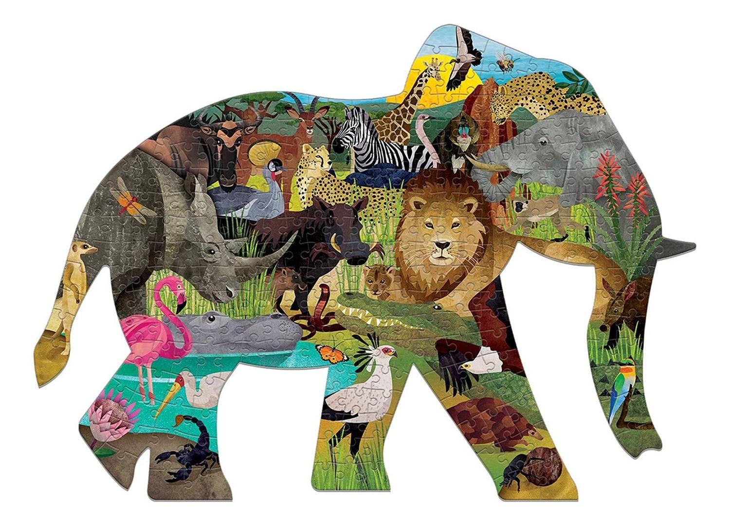 Puzzle 300Pcs Con Forma Safari Mudpuppy-0