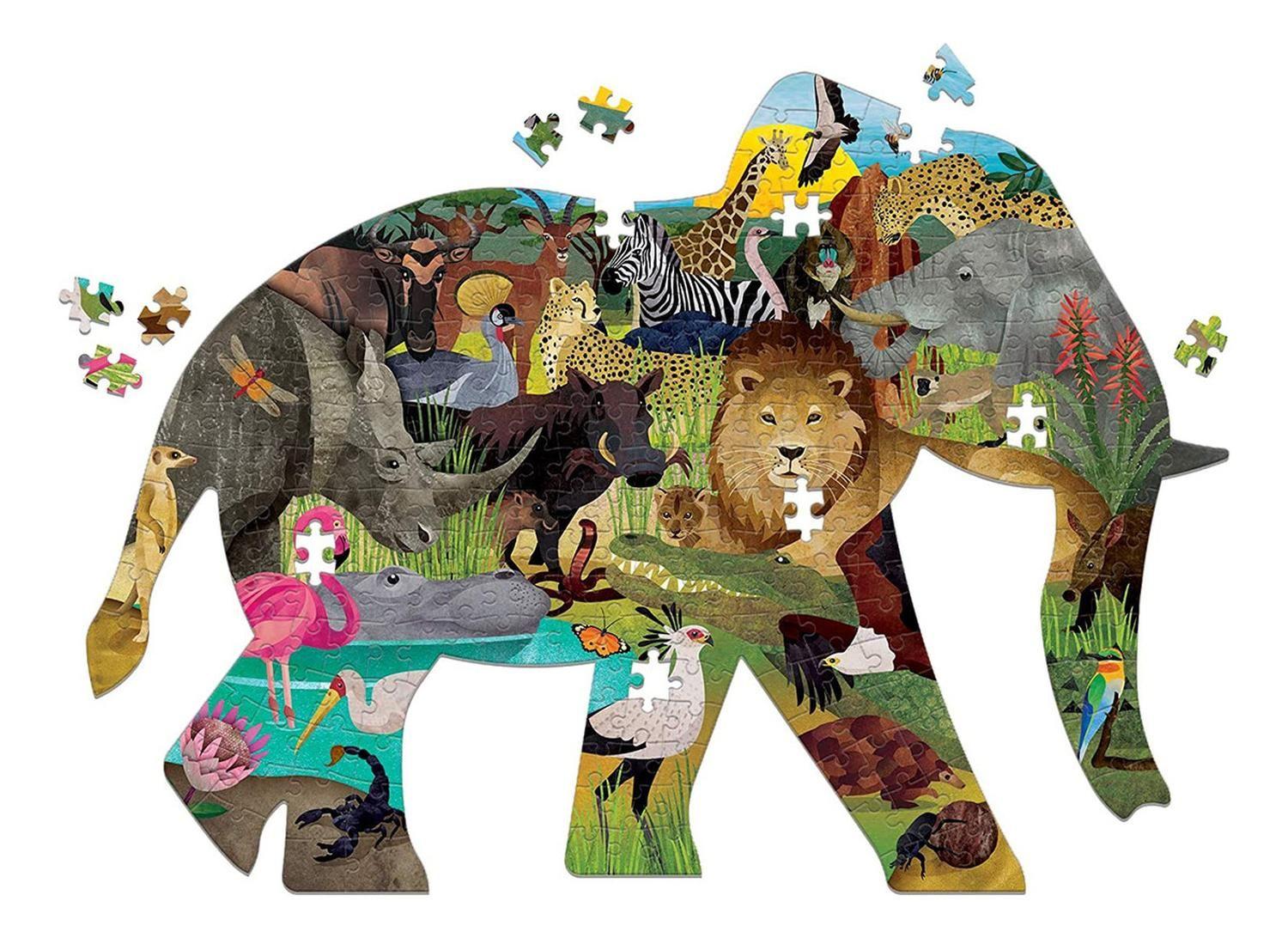 Puzzle 300Pcs Con Forma Safari Mudpuppy-1