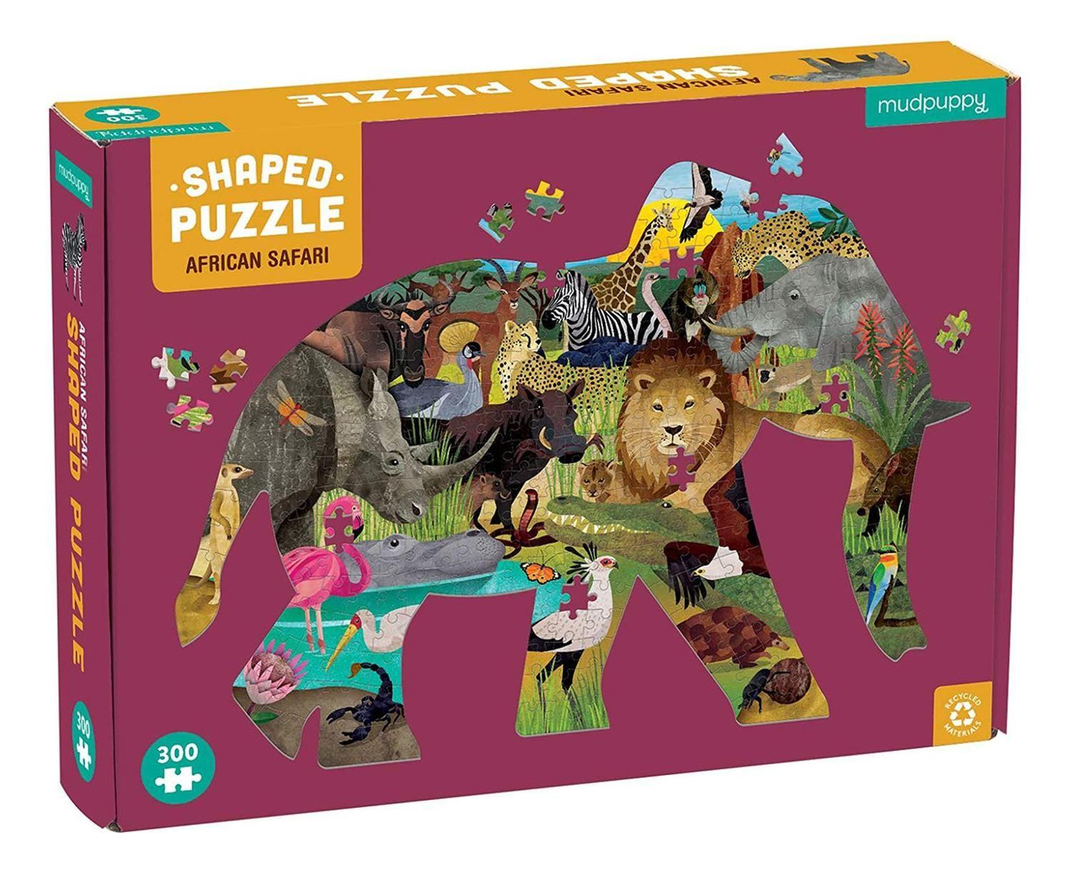 Puzzle 300Pcs Con Forma Safari Mudpuppy-2