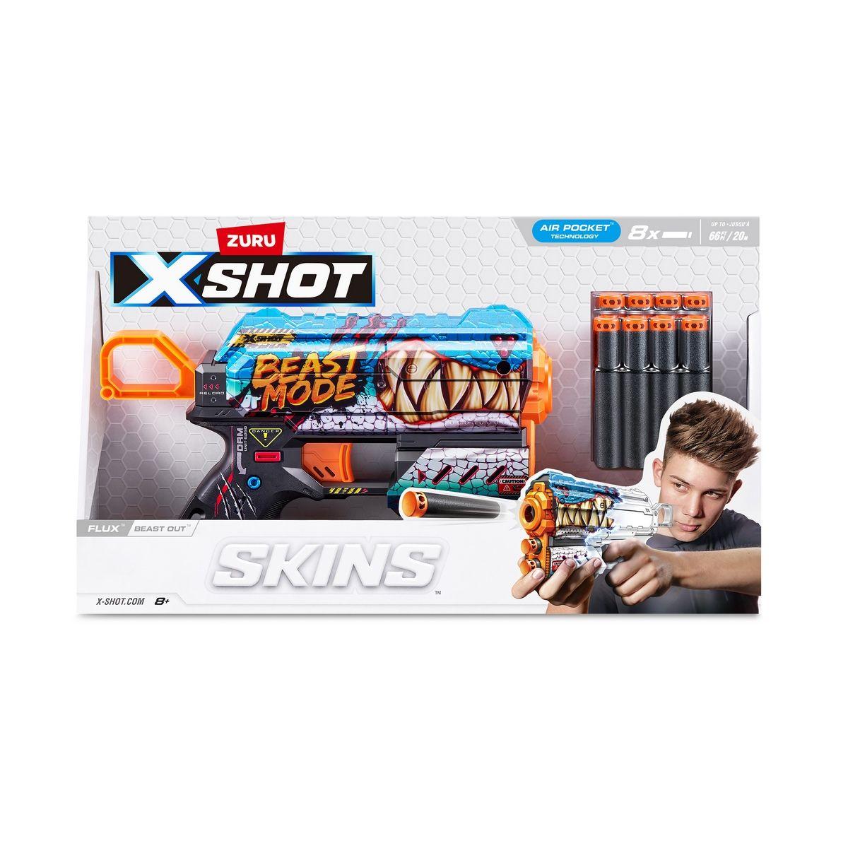 Lanza Dardos Flux Skins Con 8 Dardos X-Shot-3