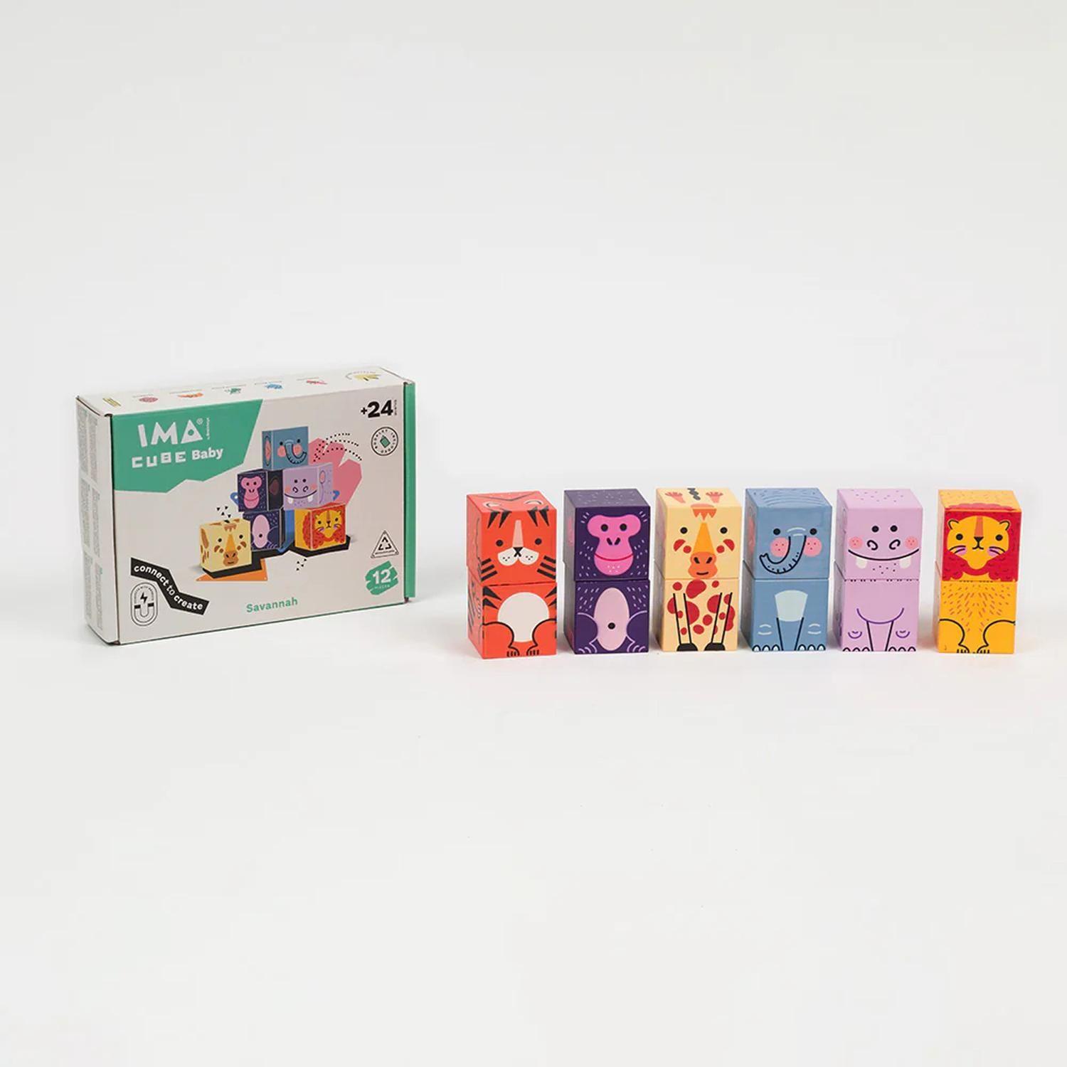 Juego Magnético Imacube Baby - Savannah-3