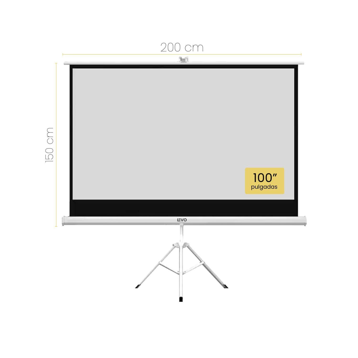 Proyector Portátil Orion 12000lm + Telón 100" LEVO-6