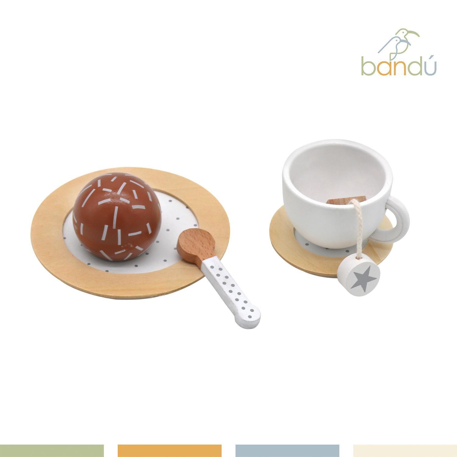 Set Juego Tazas De Té Juguete Didáctico 16pcs Madera Bandú-4