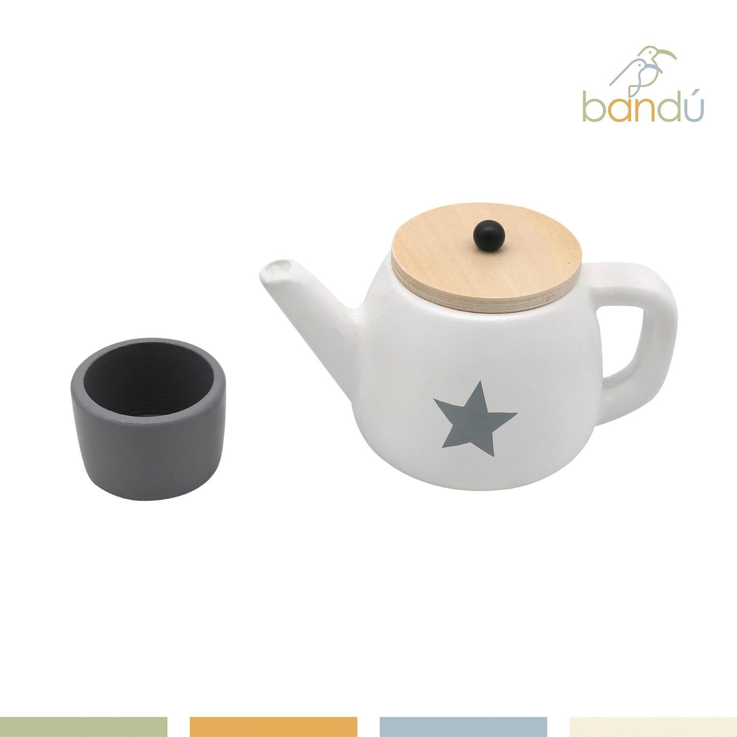 Set Juego Tazas De Té Juguete Didáctico 16pcs Madera Bandú-5