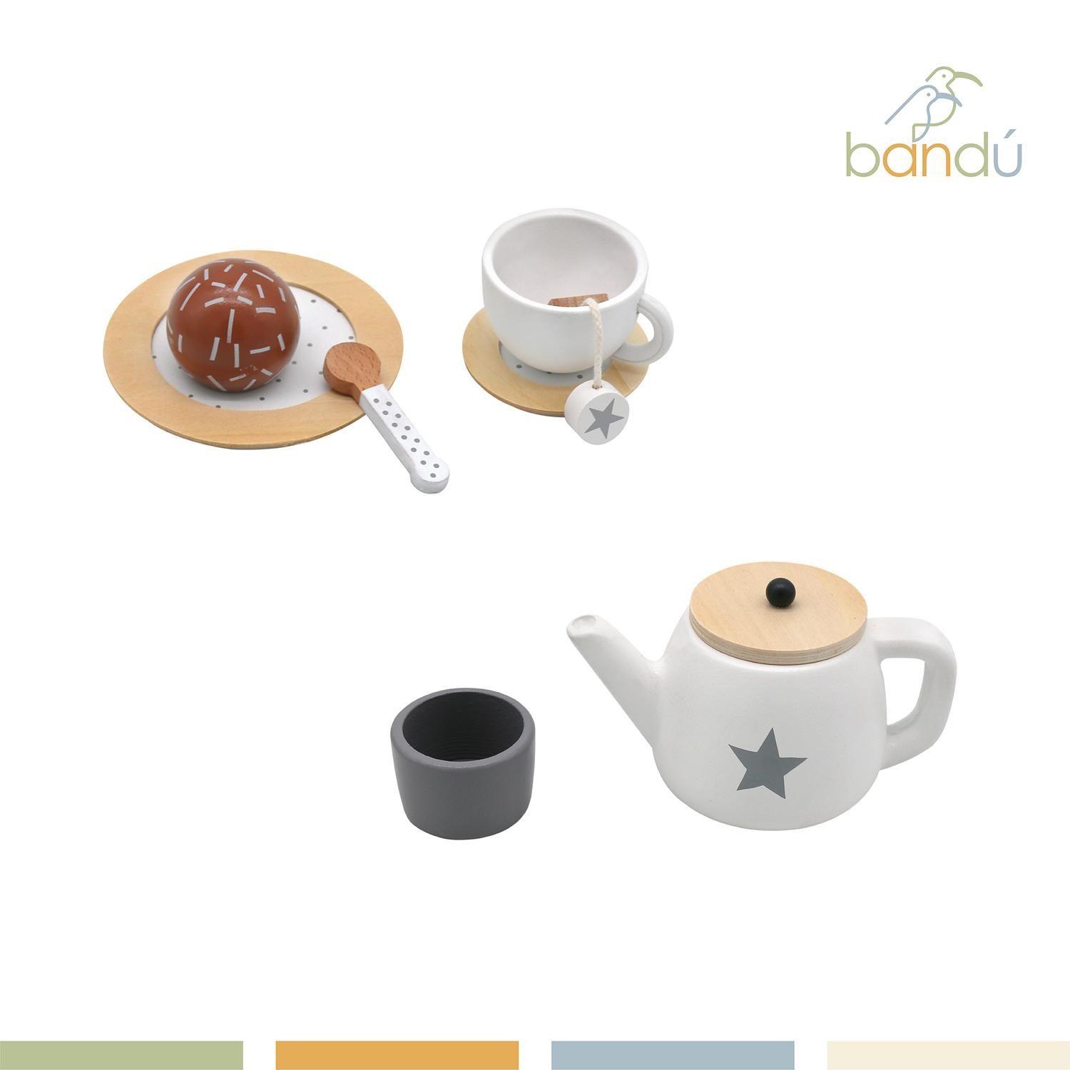 Set Juego Tazas De Té Juguete Didáctico 16pcs Madera Bandú-7