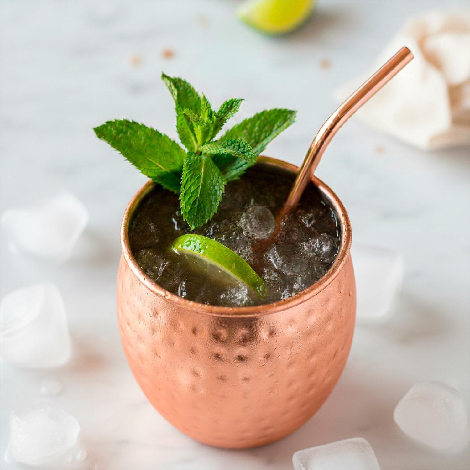 Set 4 Vasos Moscow Mule Mug Cobre + Bombillas Simplit-5