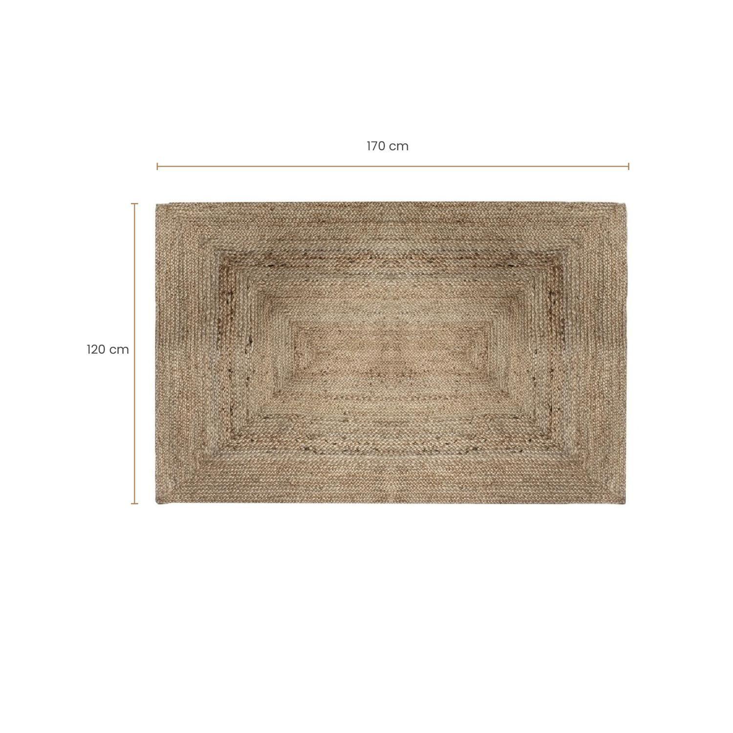 Alfombra de Yute Natural Decorativa 120x170 cm Atmosphera-4