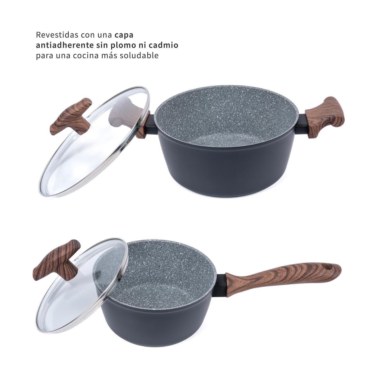 Batería de Cocina Antiadherente Oregon 5 Piezas Simplit-5