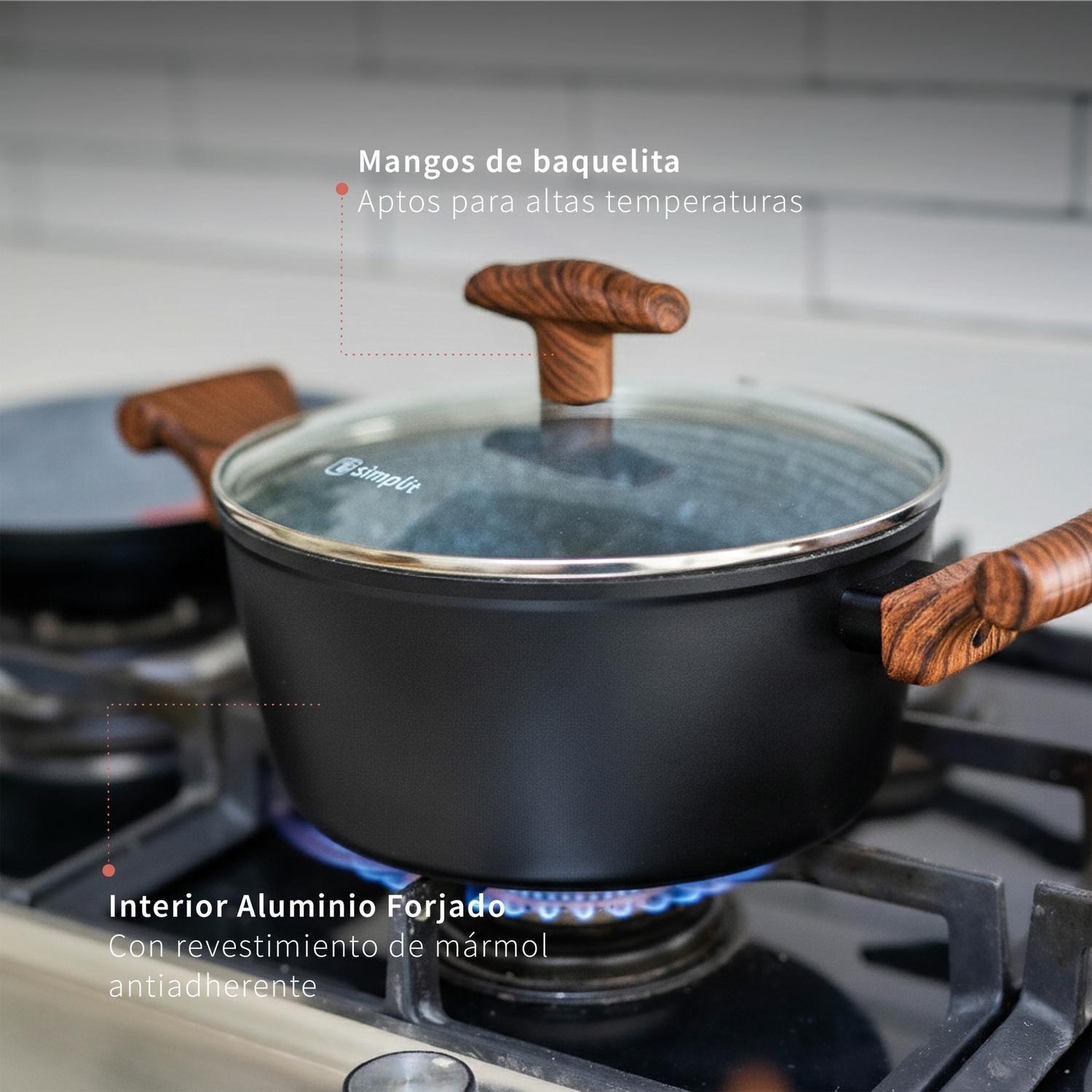 Batería de Cocina Antiadherente Oregon 5 Piezas Simplit-2