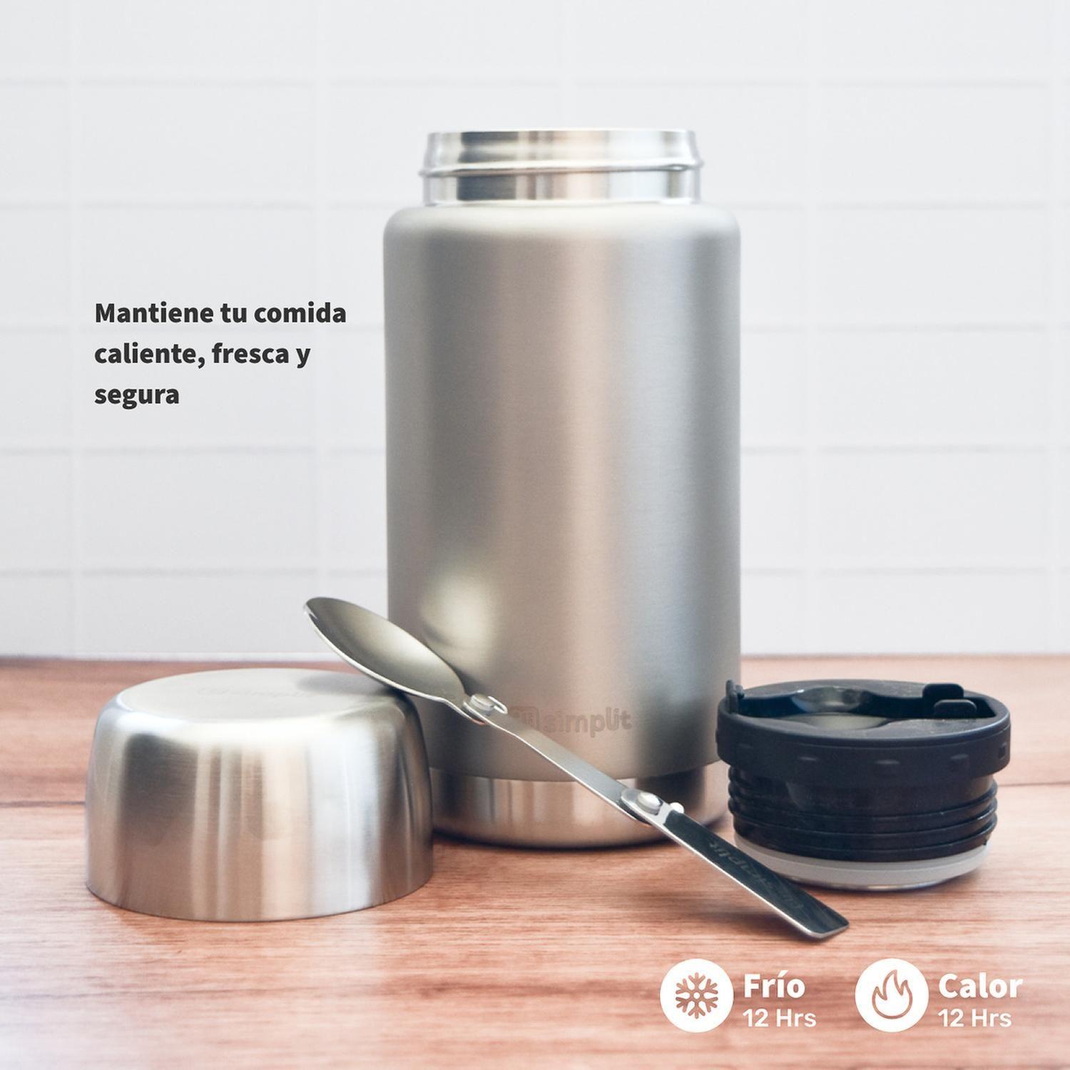 Termo de Comida Insulado Acero Inox 750 ml Gris Simplit-3