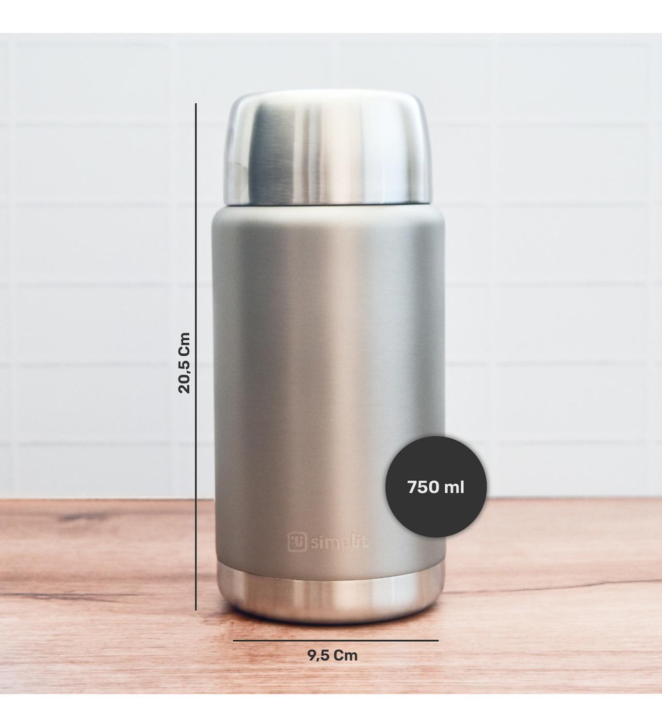 Termo de Comida Insulado Acero Inox 750 ml Gris Simplit-4