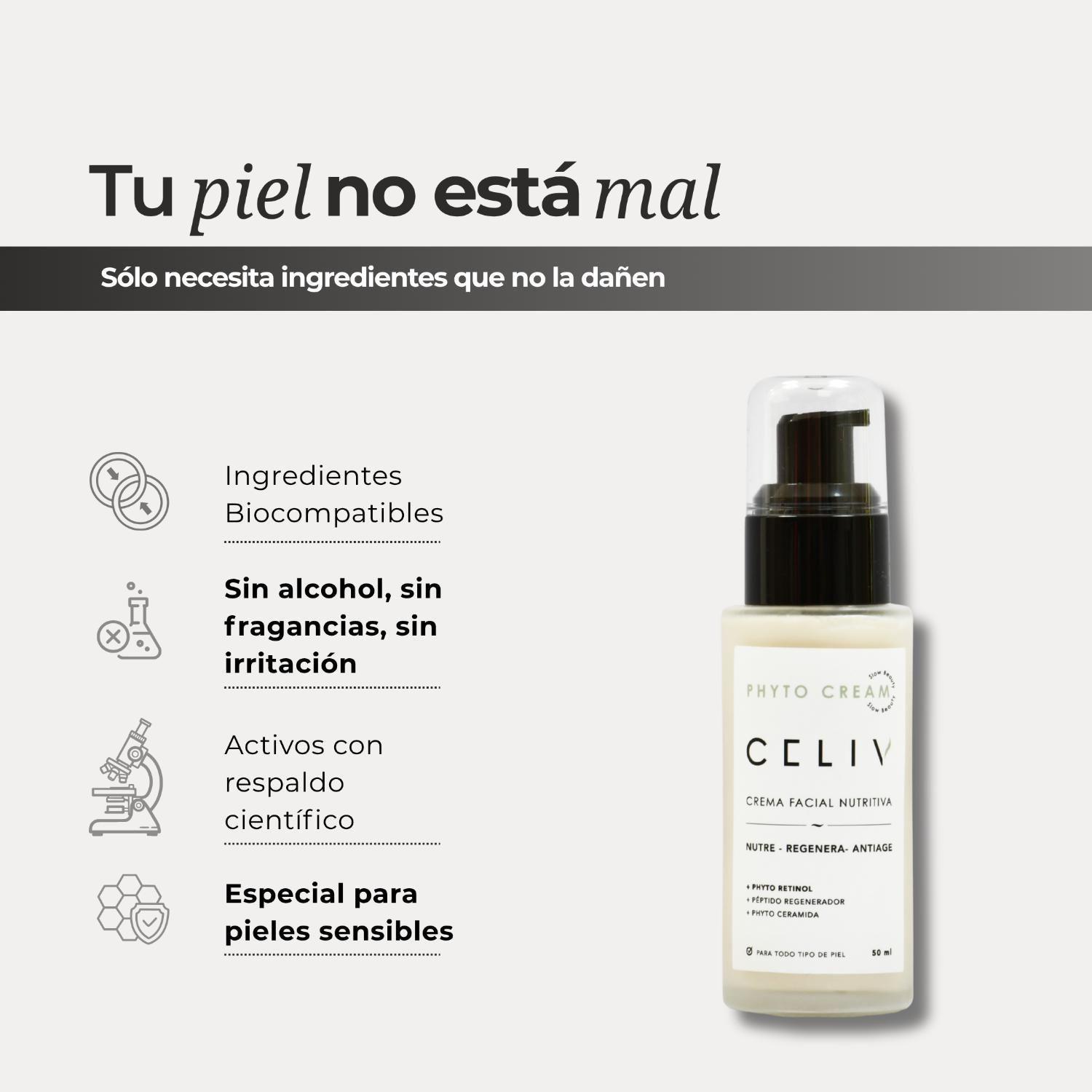 Crema Noche Nutritiva Phyto Cream 50ml Regenerante CELIV-7