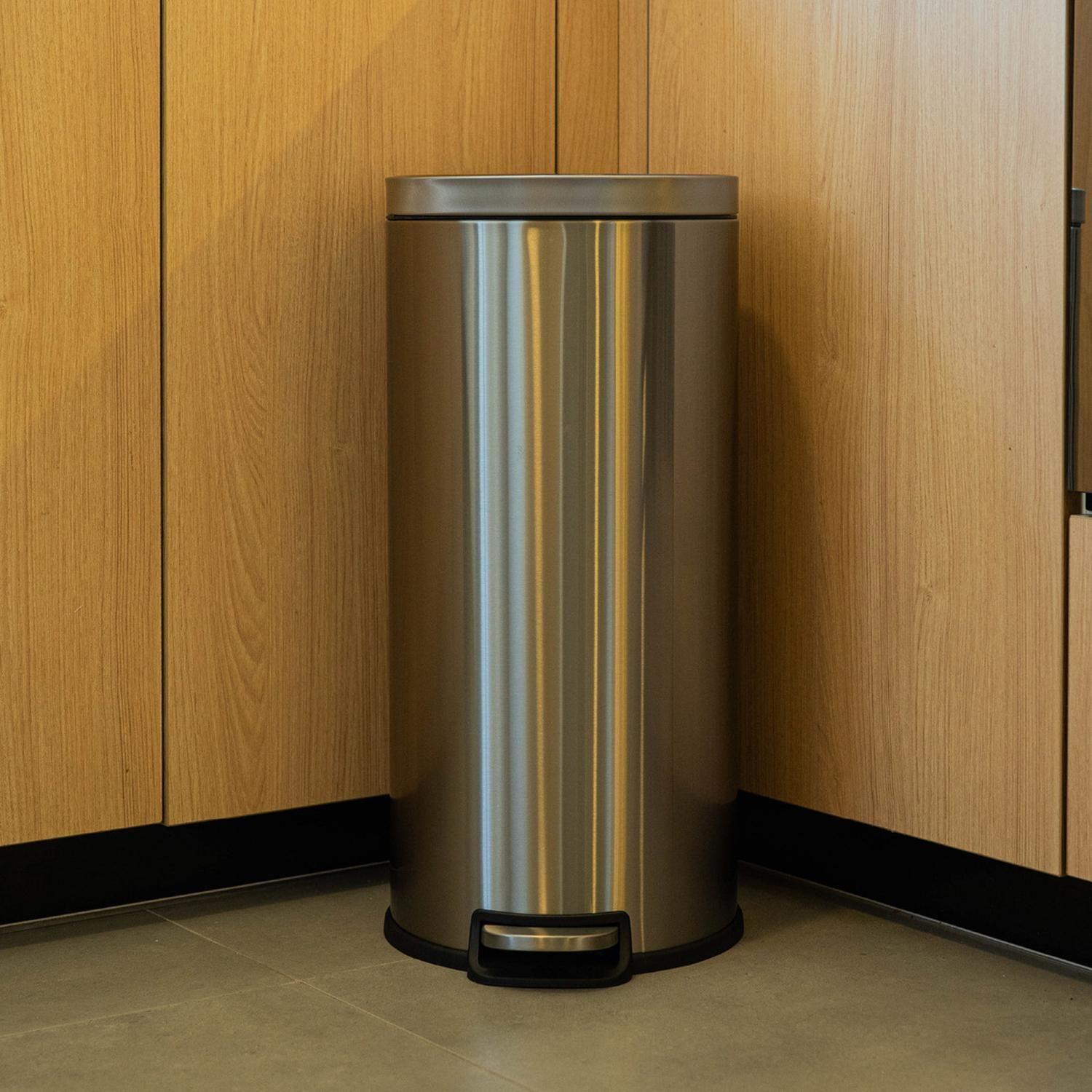 Basurero Cocina Urban 30lts Pedal Acero Inox Simplit-1