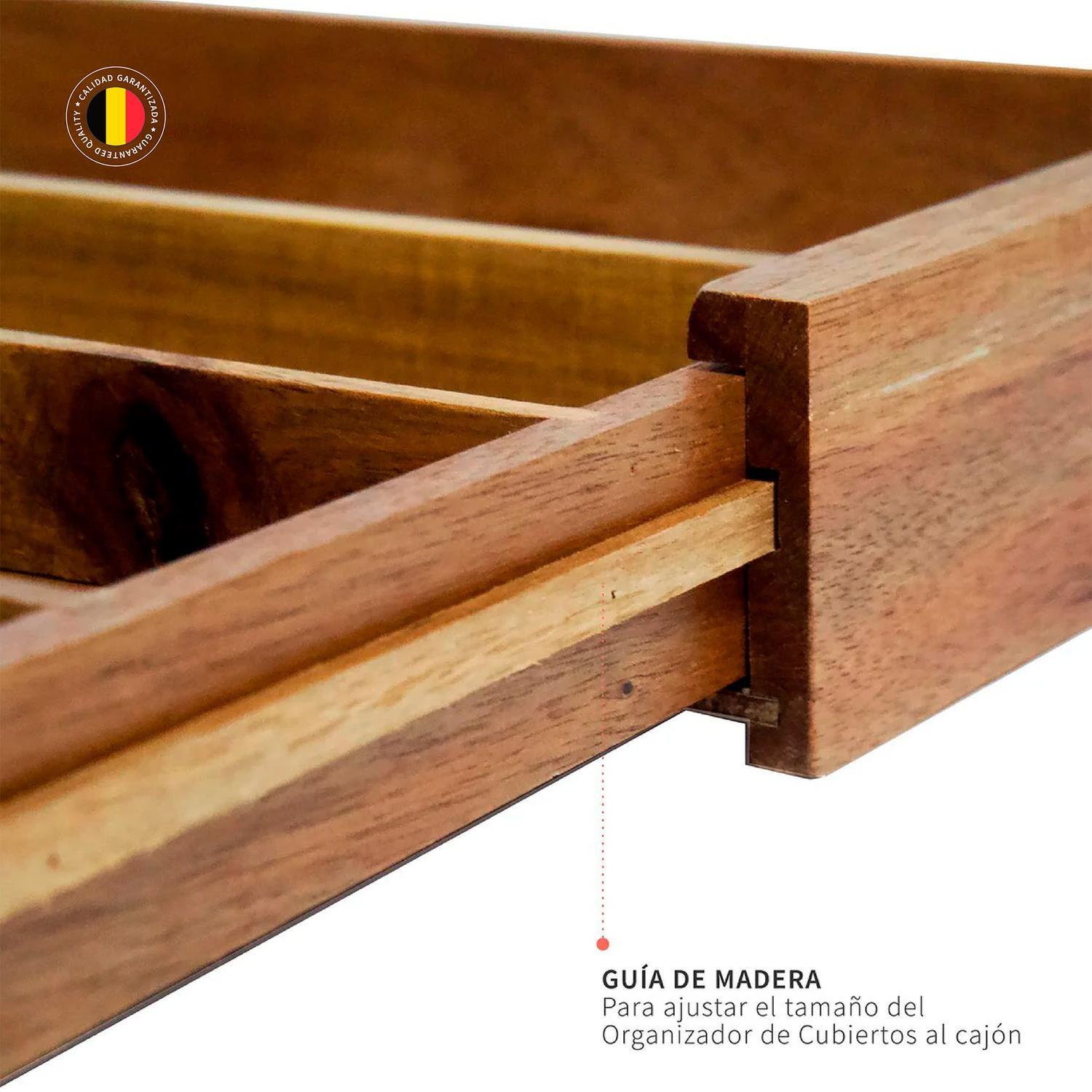 Organizador Cubiertos Expandible Madera Acasia Oslo Simplit-3